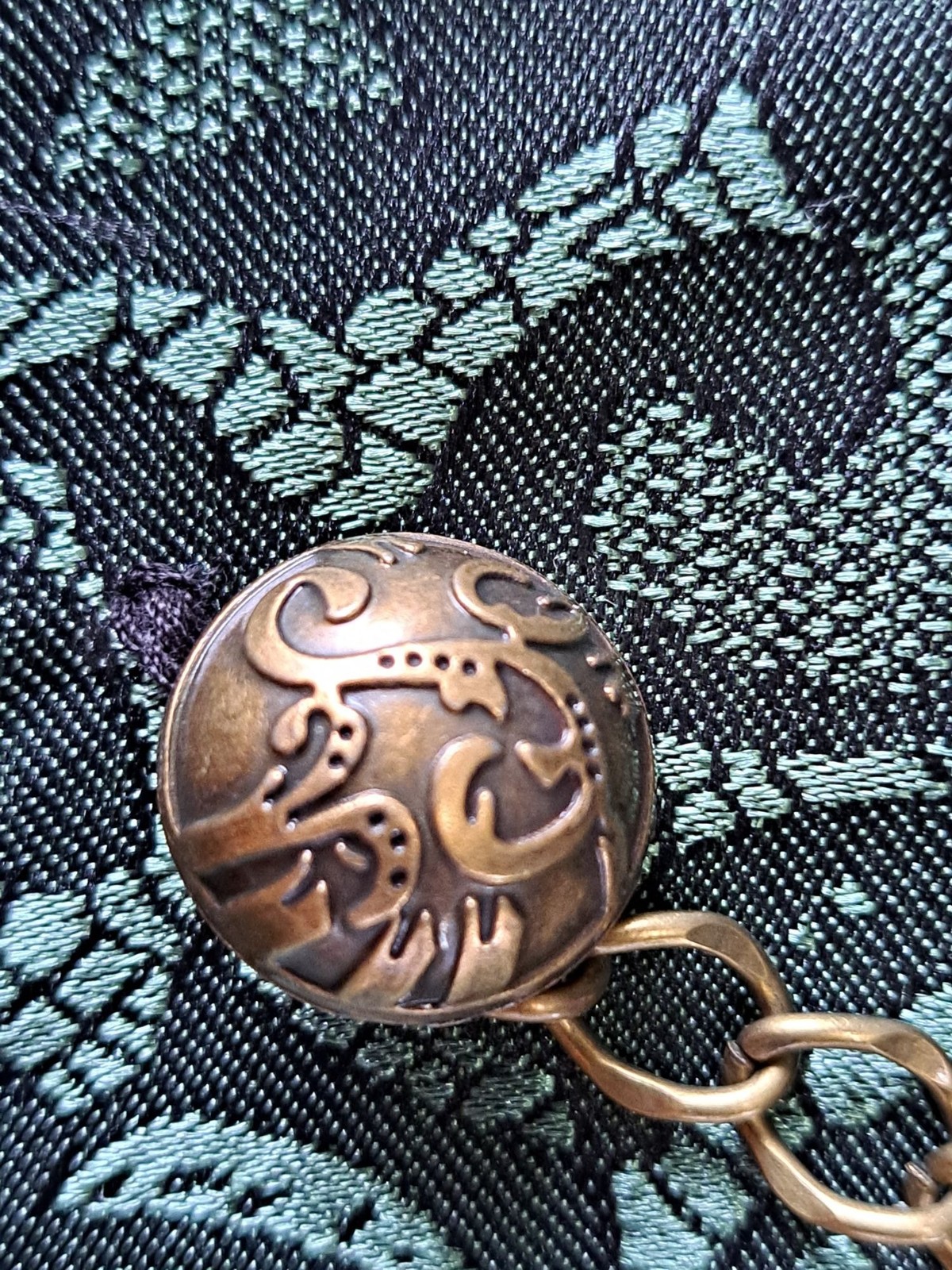 Charmain Corset Women Steampunk Green Brocade Chains Gothic 2XL Renaissance