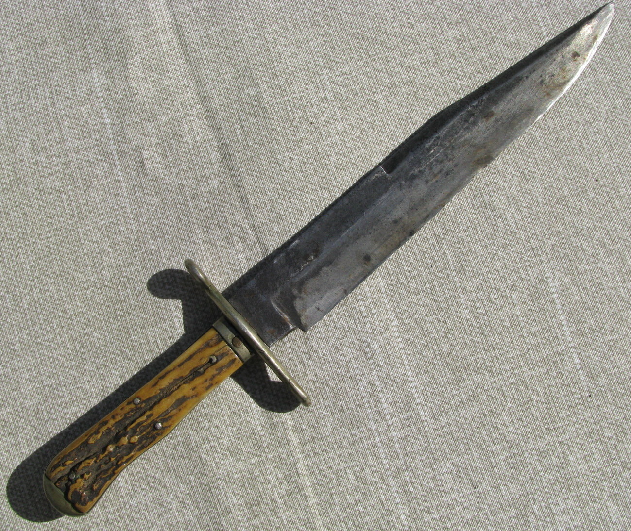 IXL 9 INCH STAG CIVIL WAR SIEGE OF VICKSBURG MISS. JULY 4,1863 BOWIE KNIFE
