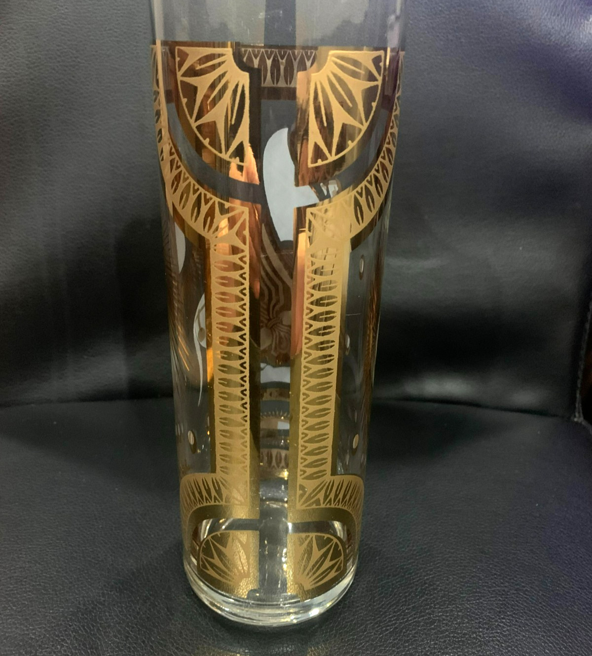 FRED PRESS 60's Martini Cocktail Pitcher w/White Trojan Horse Motif 10.5"