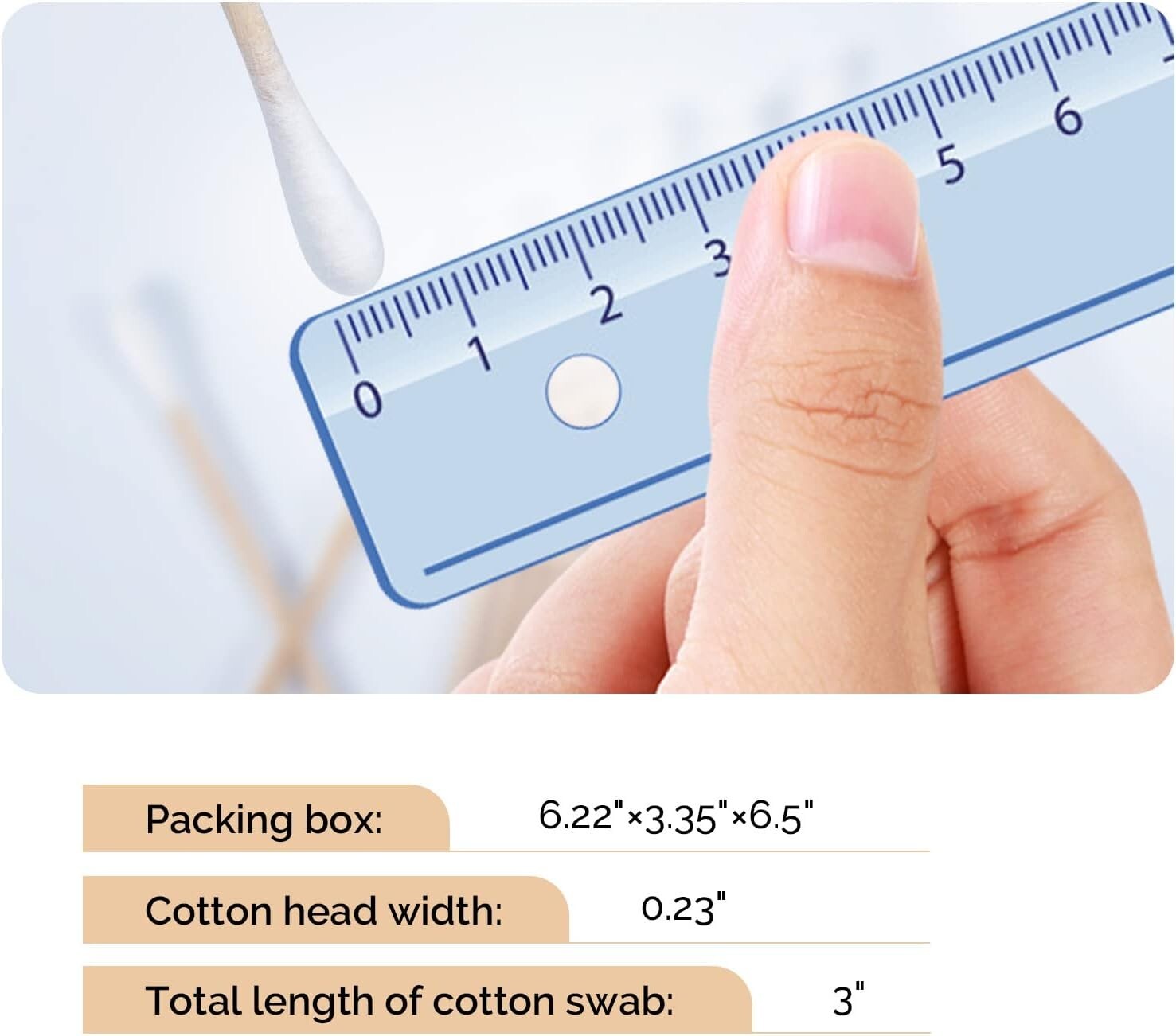 1000Pcs(10 bags) JMU Cotton Swabs Q Tip Applicators Wooden Handle Medical use 3"