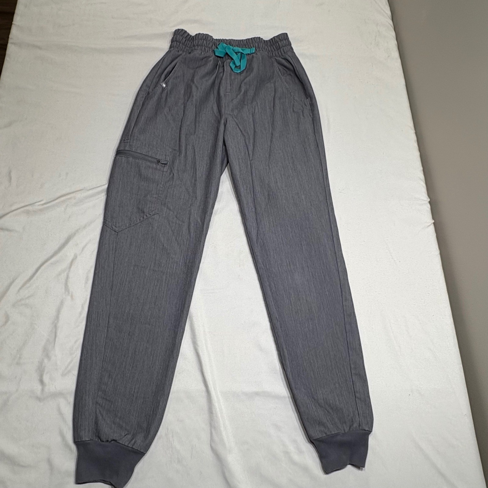 FIGS Scrub Set Women XXS/XSP Gray Casma V-Neck Zamora Jogger Technical Collectio