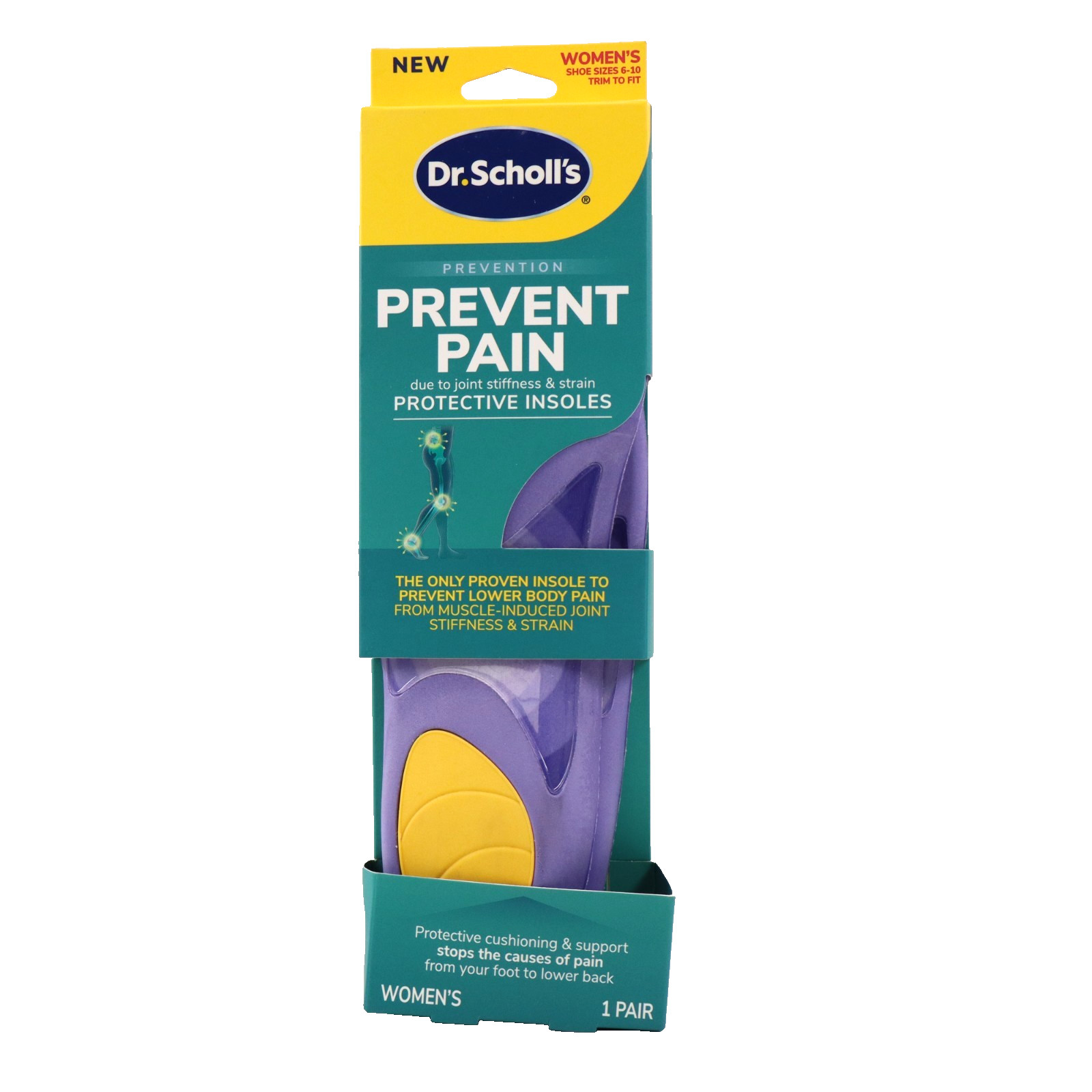 Dr. Scholl's Prevention Prevent Pain Women's Protective Shoe Insoles Size 6-10