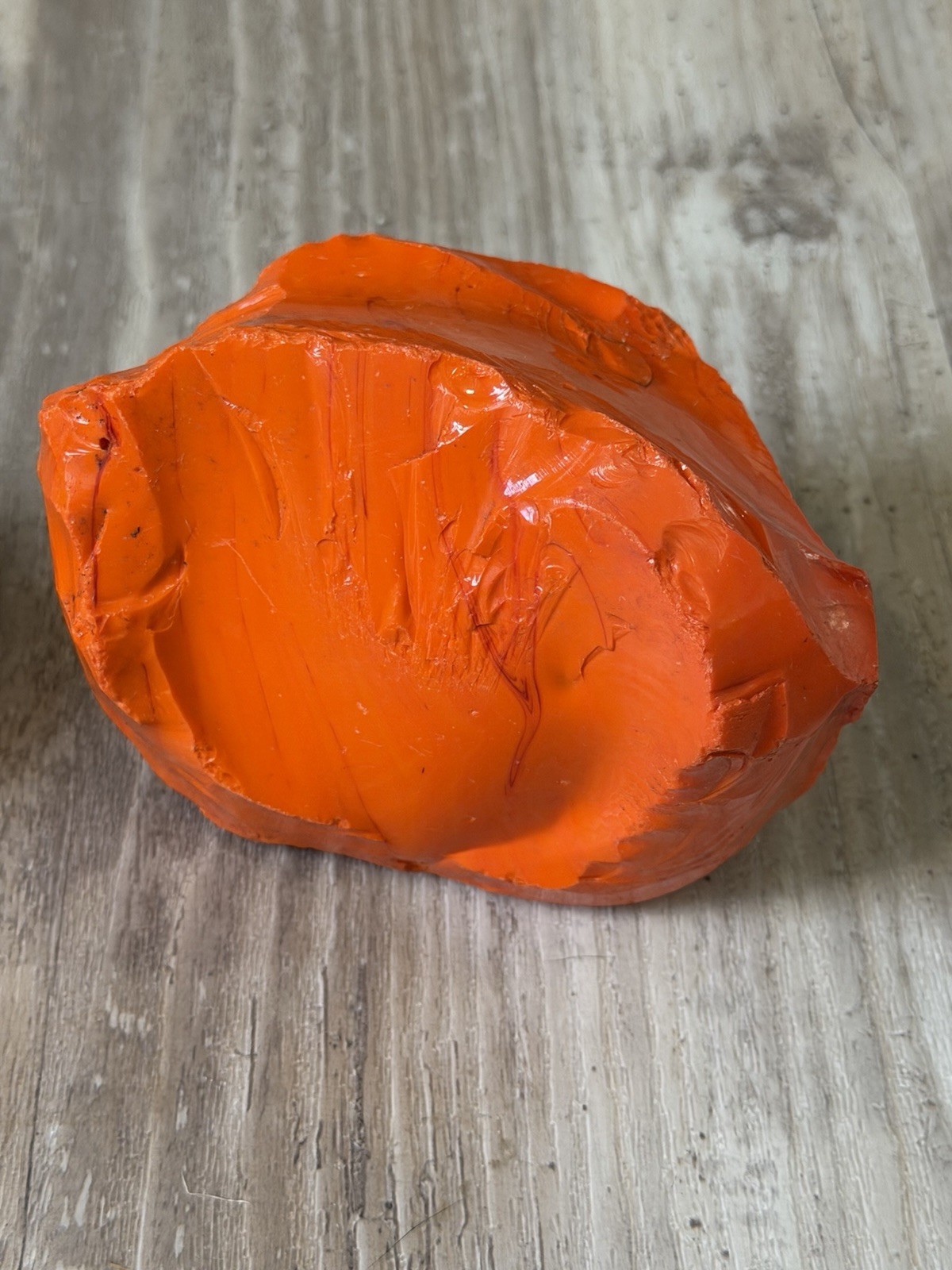 3pc Glass Rock Slag Opaque Fire Orange 6.39lbs TOTAL Rocks Landscape Aquarium