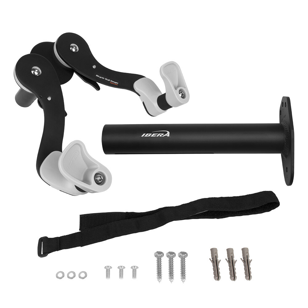 Ibera Bike Wall Mount Hanger Bicycle Wall Hook Holder Storage Rack Adjustable