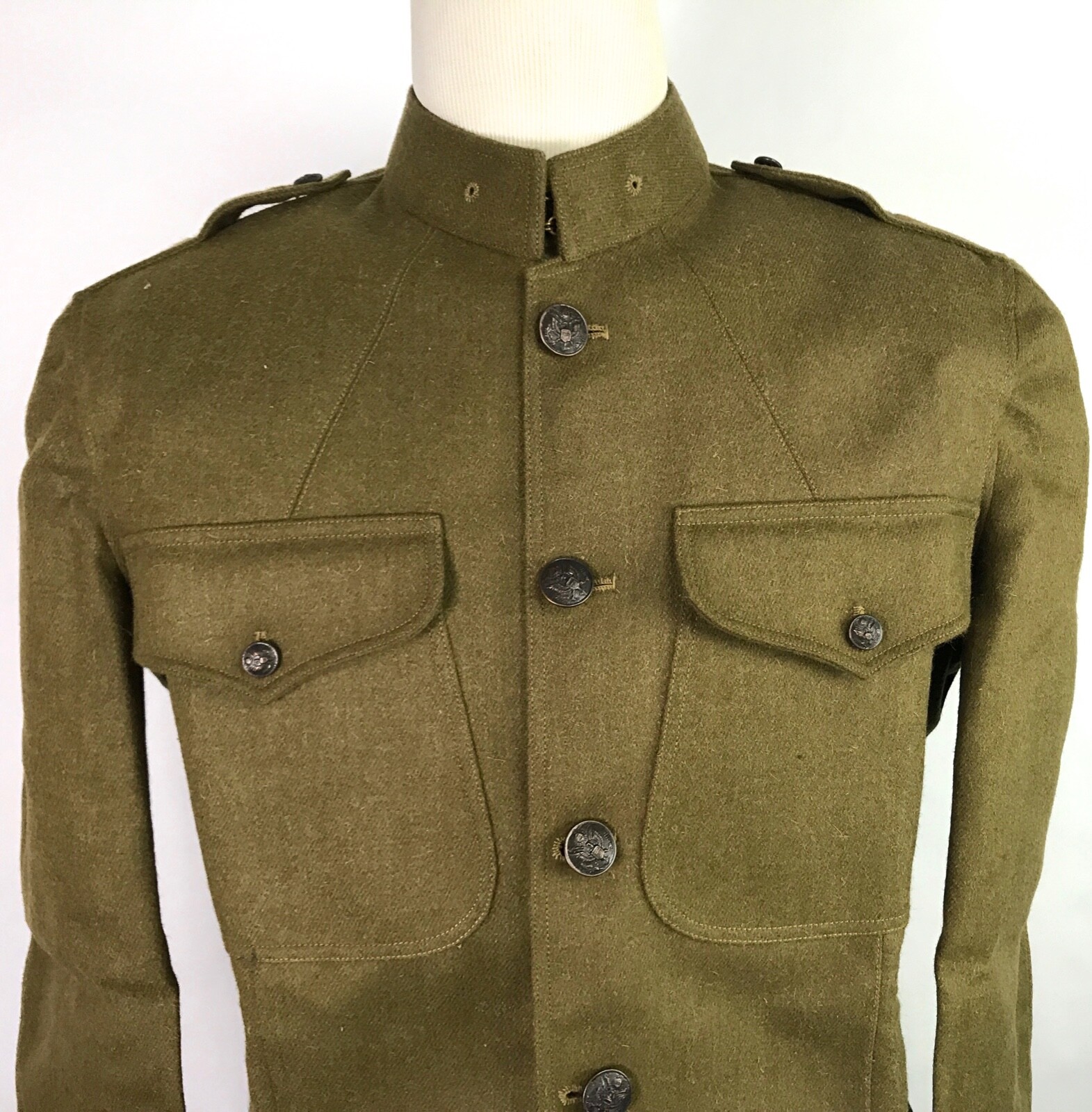 WWI US ARMY M1917 WOOL COMBAT FIELD TUNIC- SIZE XLARGE 48R