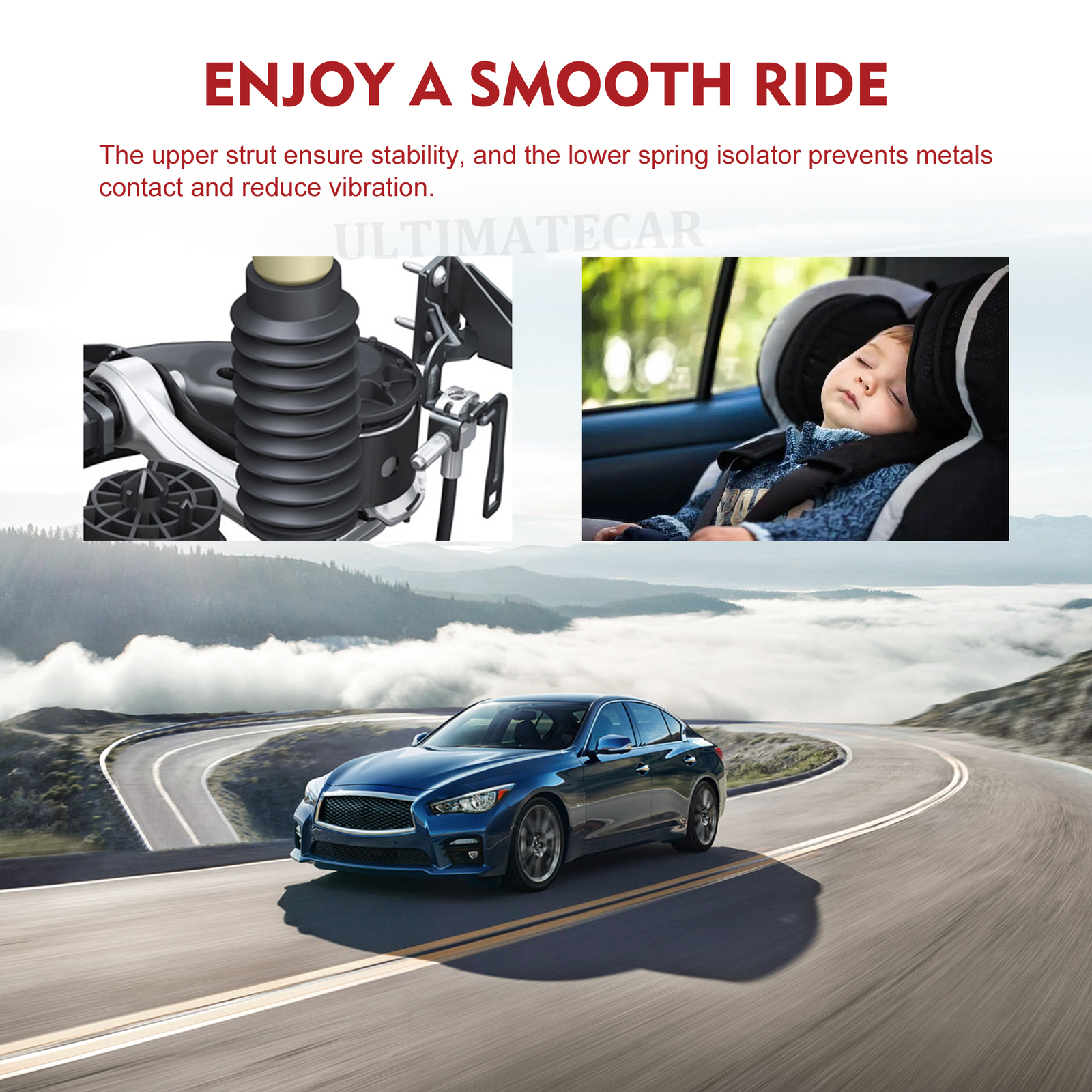 Set 4 Front+Rear Shocks Struts For 2007-2013 Chevy Silverado GMC Sierra 1500