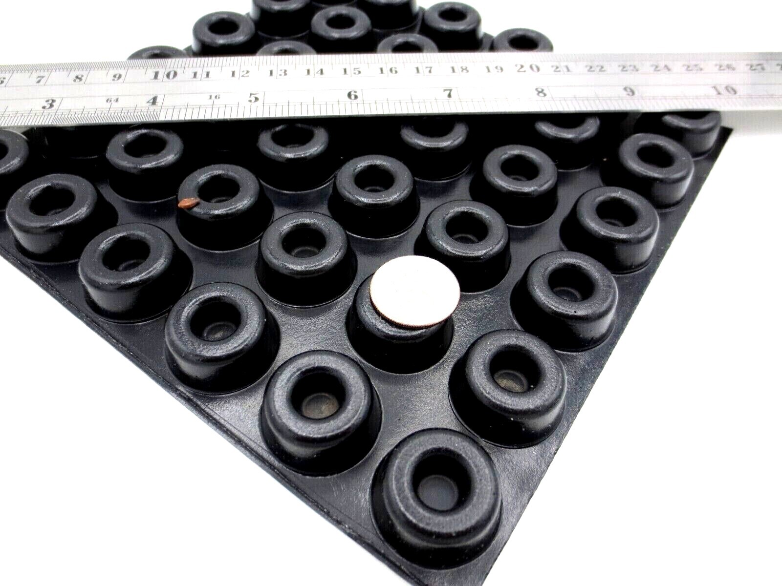 Stick-On Adhesive Durable Rubber Pad, Had 7/8" Round Pad, Is 3/8" Tall