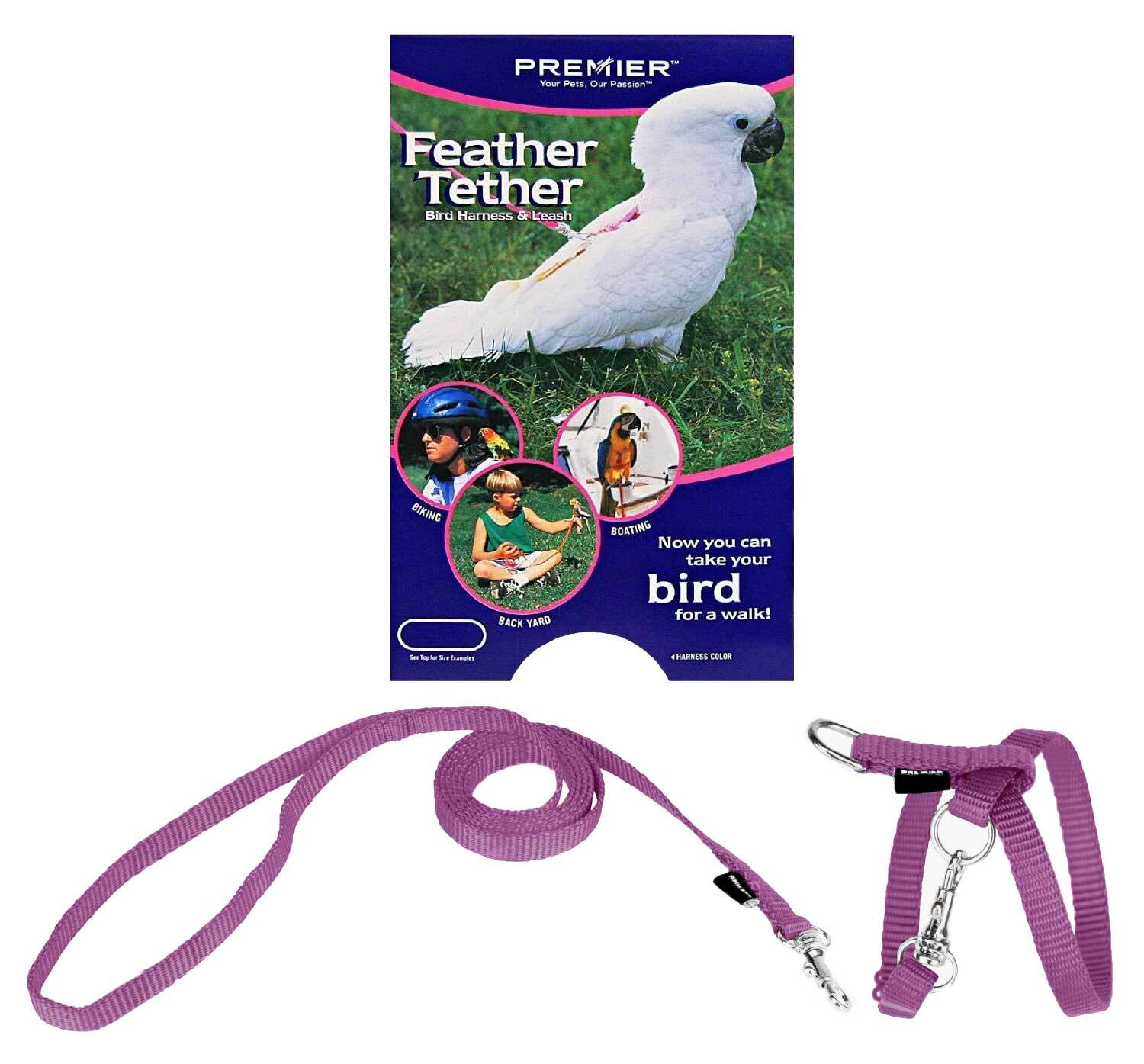 Premier Feather Tether Bird Harness and Leash