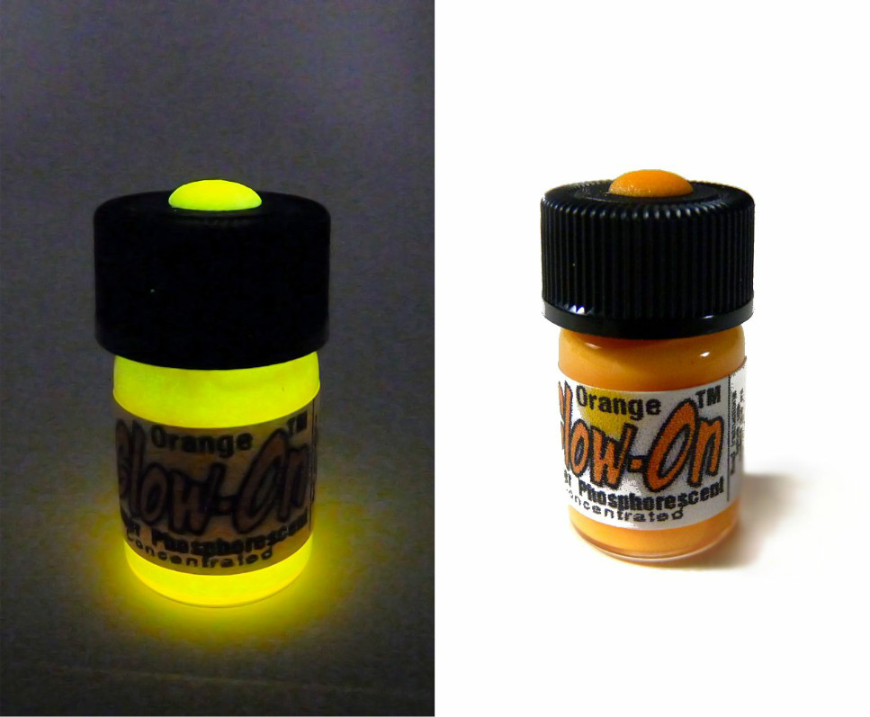 Glow-On ORANGE Glow Paint For Gun Sights, Fishing Lures 2.3 ml vial, Bright!