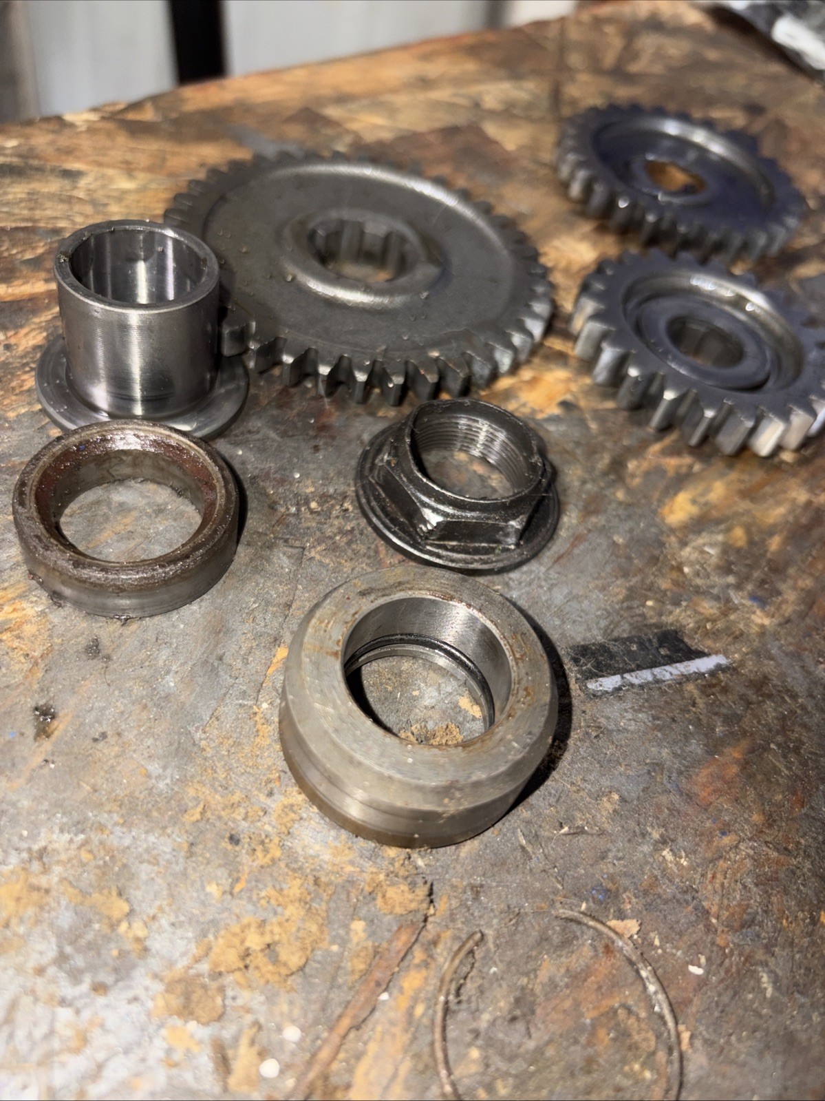 1987 - 1992 SUZUKI LT250R LT 250R Crankshaft Crank Primary Gear Bushing LH Nut