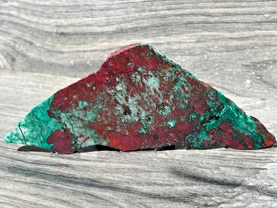 Sonora Sunrise Sunset Chrysocolla Cuprite 5.25"x2.25" Lapidary Rough Slab S1