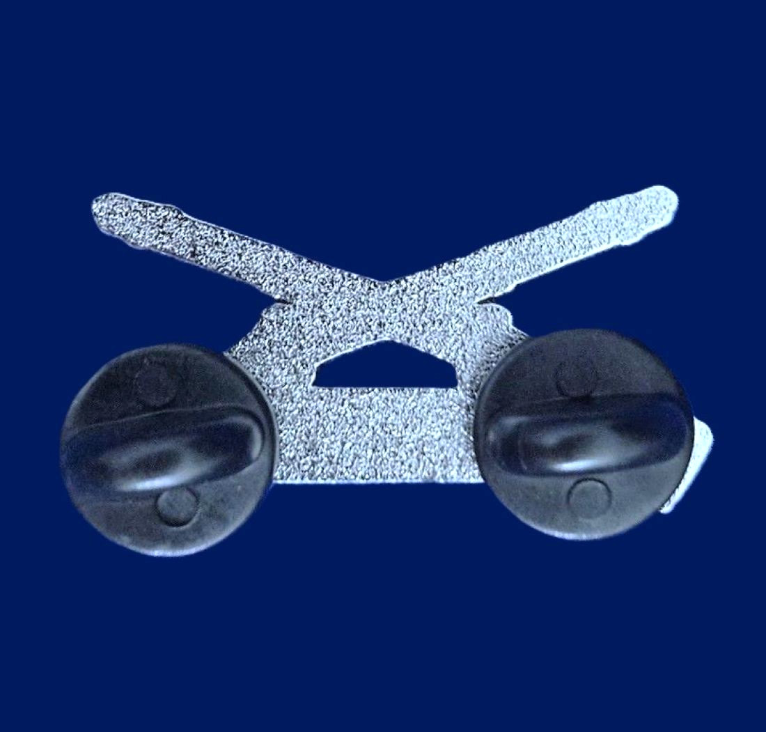 HONOR GUARD-CROSS RIFLE PIN: 1-1/8", Silver-Nickel Plated, #163