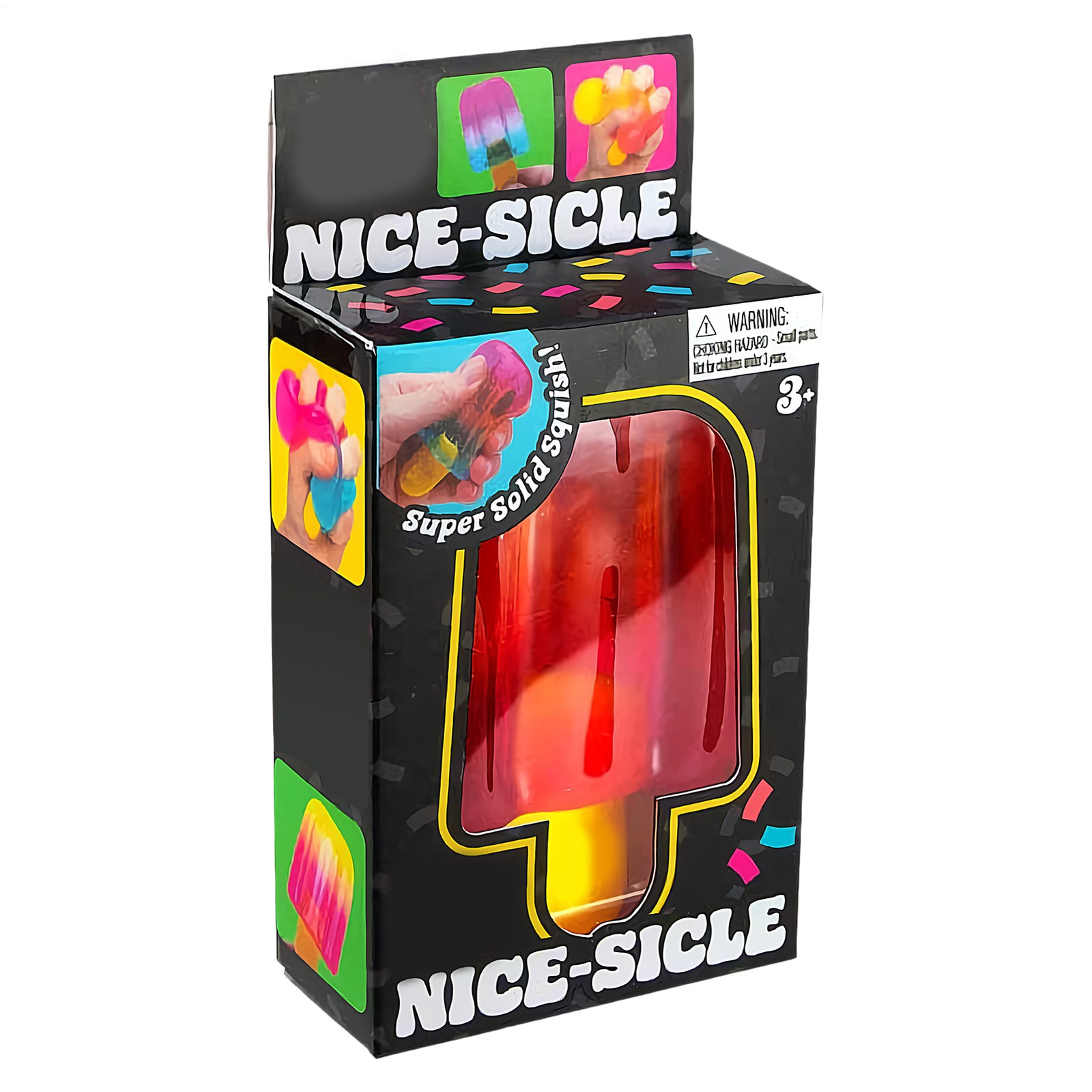 3pcs NeeDoh Nice-Sicle Fidget Squish Toy Popsicle- Random Colors