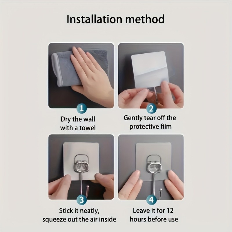 5 Pack Self Adhesive Hooks Heavy Duty Wall Hangers Gold Stick On Towel Robe Coat