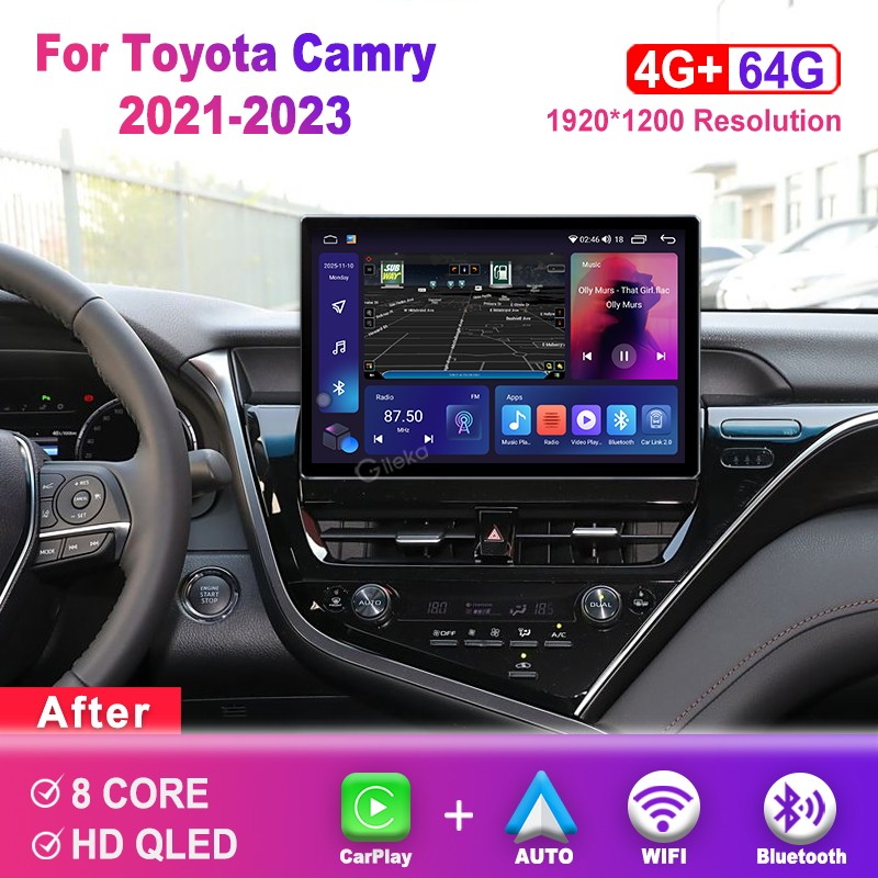 12.5'' 2K Screen 4+64G Carplay For Toyota Camry 2021-2023  Android Car Radio