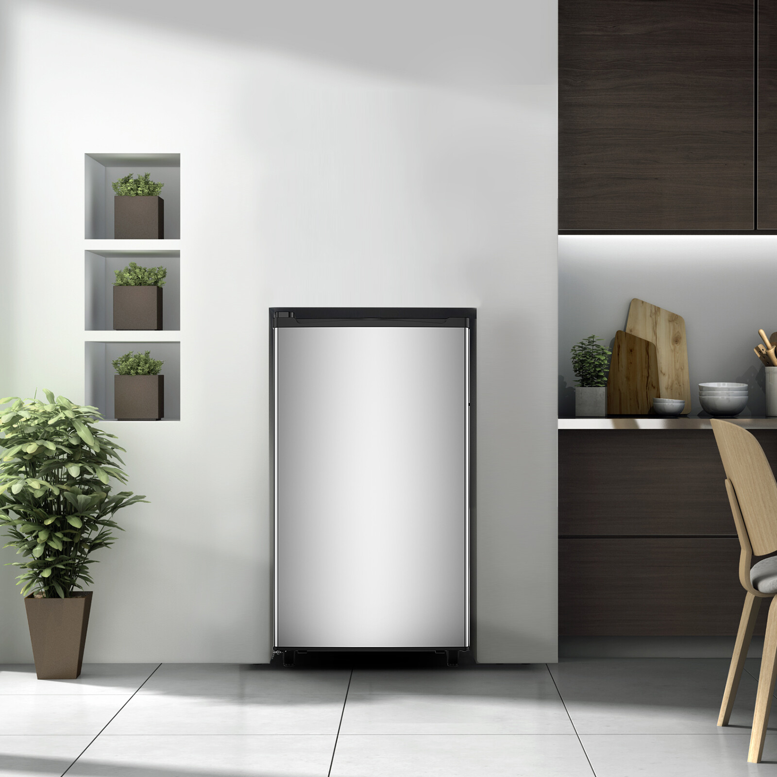 Mini Fridge with Freezer 3.2 Cu.Ft Refrigerator Low Noise Adjustable Thermostat