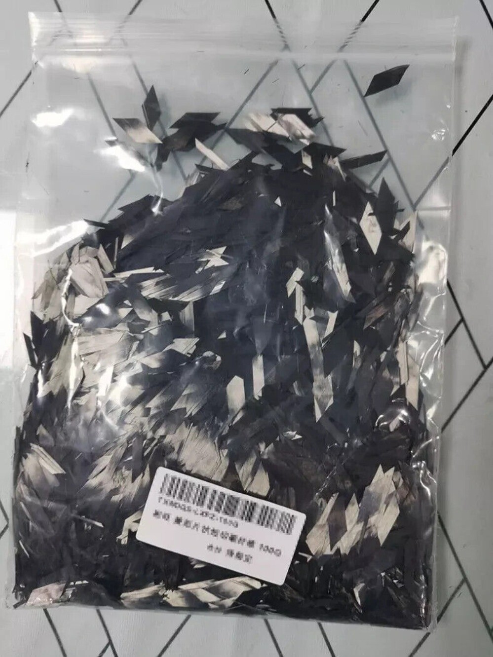 Diamond Big Shaped Flake Carbon Fiber Chopped Forged Cut Short Fibre Filament