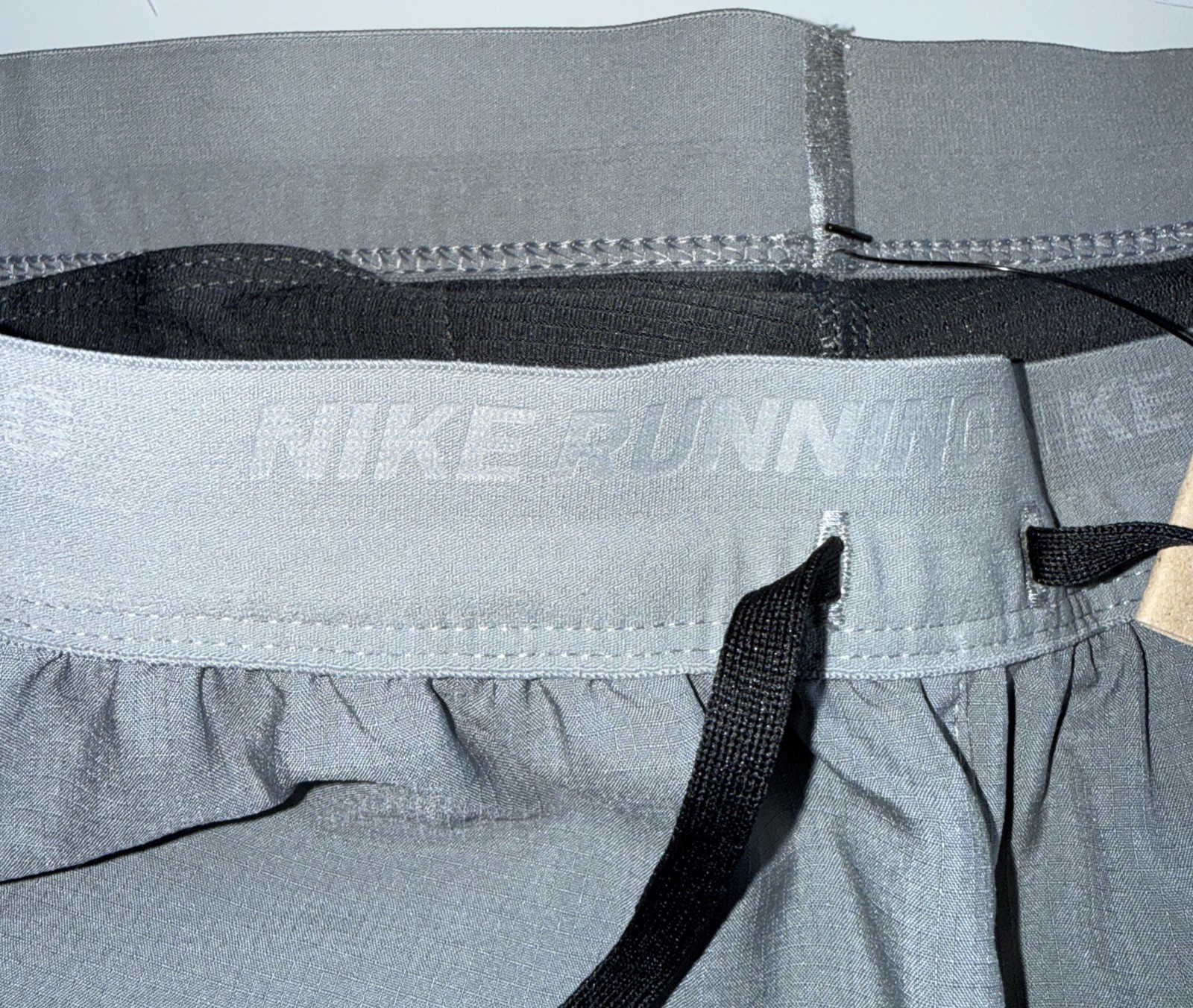 New Men’s M Nike Stride Running Lined 5” Inseam Dri-Fit Gray Workout Gym Shorts