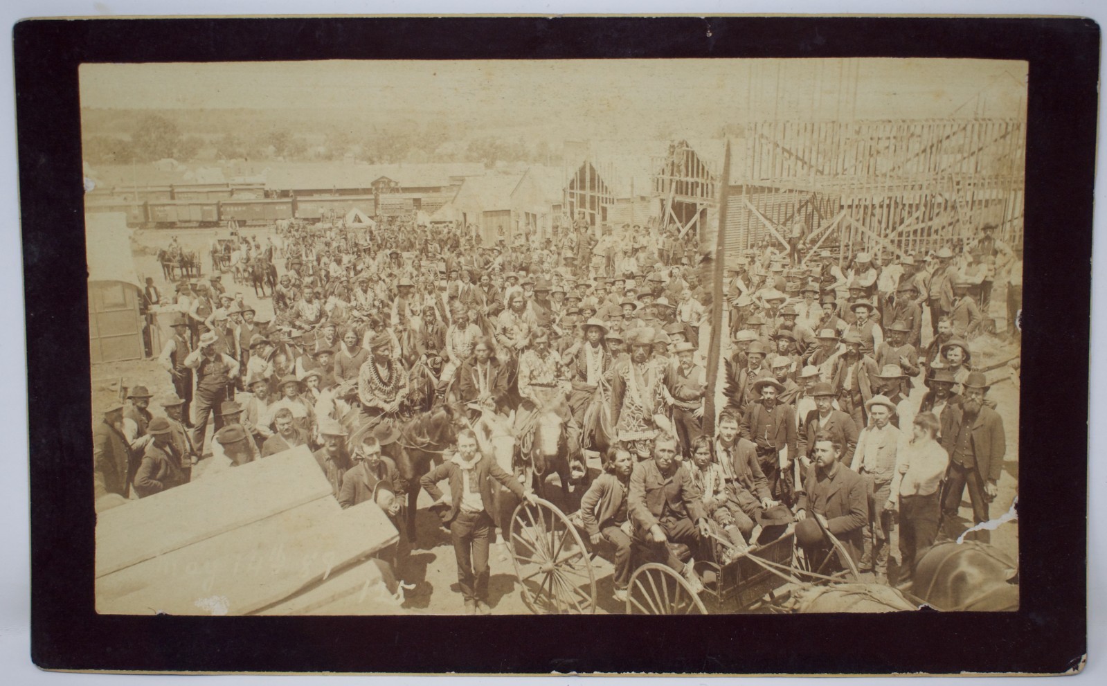 Guthrie, Indian Territory (Oklahoma) 1889 Land Rush Albumen Silver Print Photo