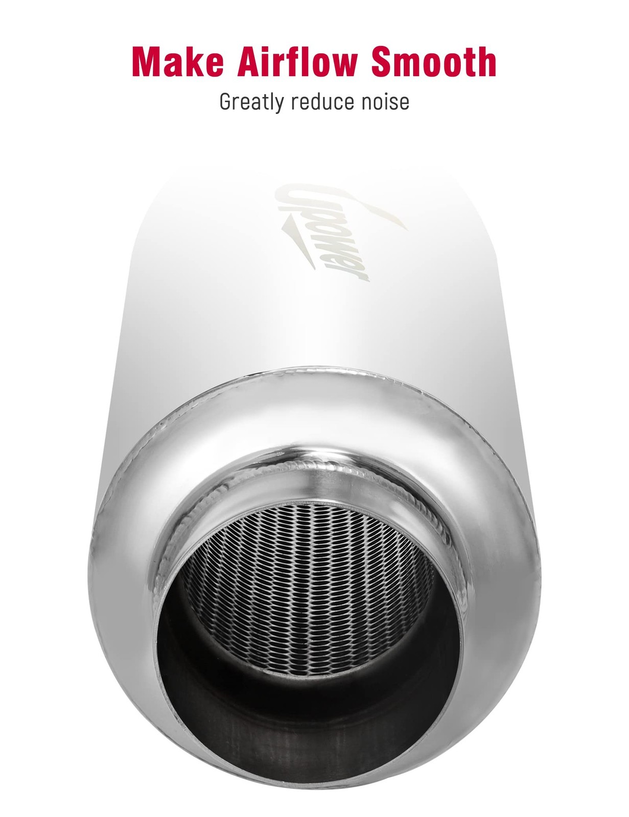 Upower 2.5" Inlet&Outlet Exhaust Resonator,4" x8.5" Body 11.5" Overall Length...