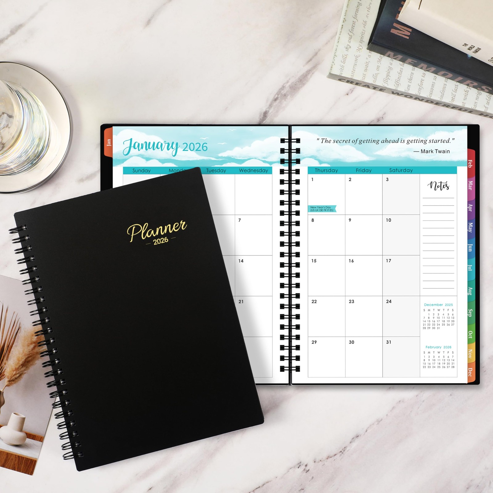 2026 Planner - Jan. 2026 - Dec. 2026, Weekly Monthly Planner 2026, Calendar