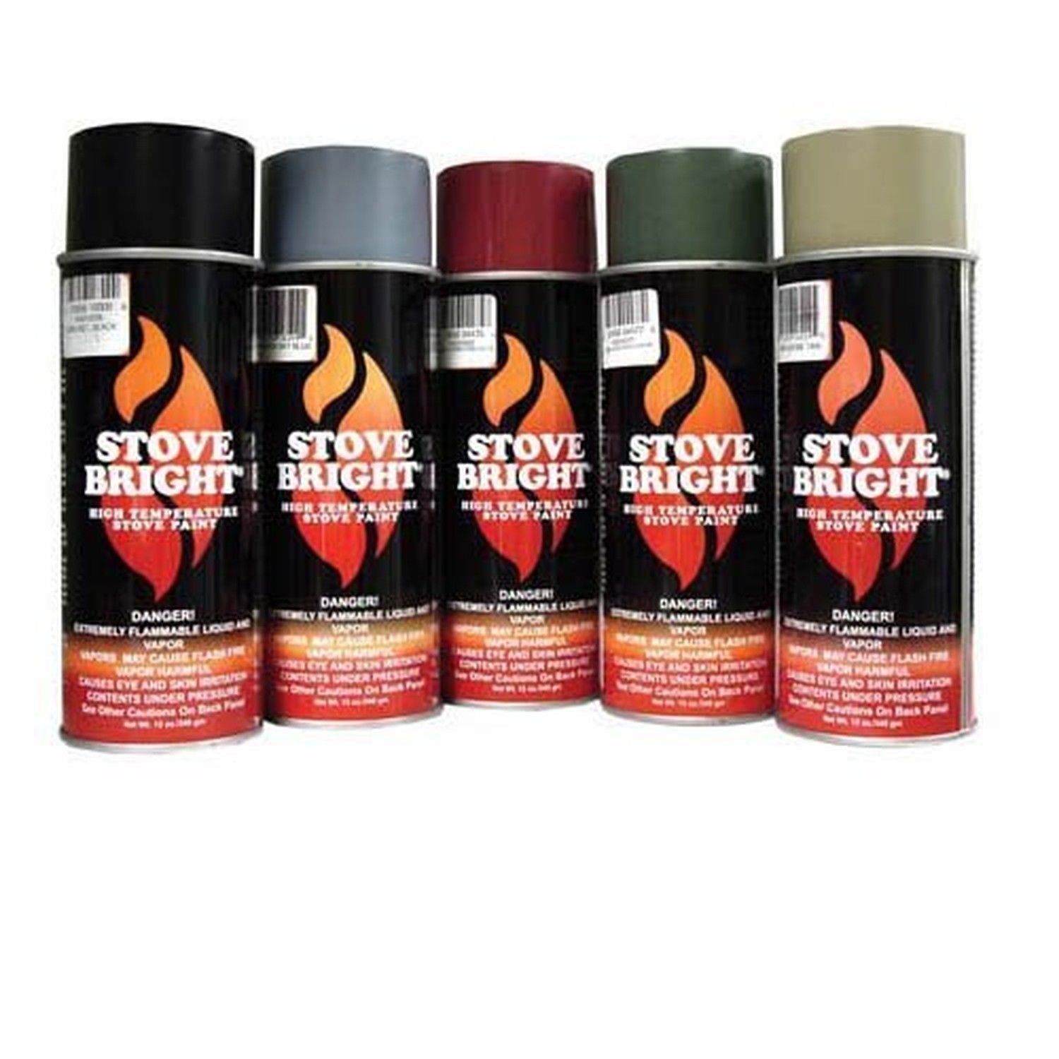 Stove Bright #6304 High Temperature 12oz. Aerosol Can Stove Paint- FLAT BLACK