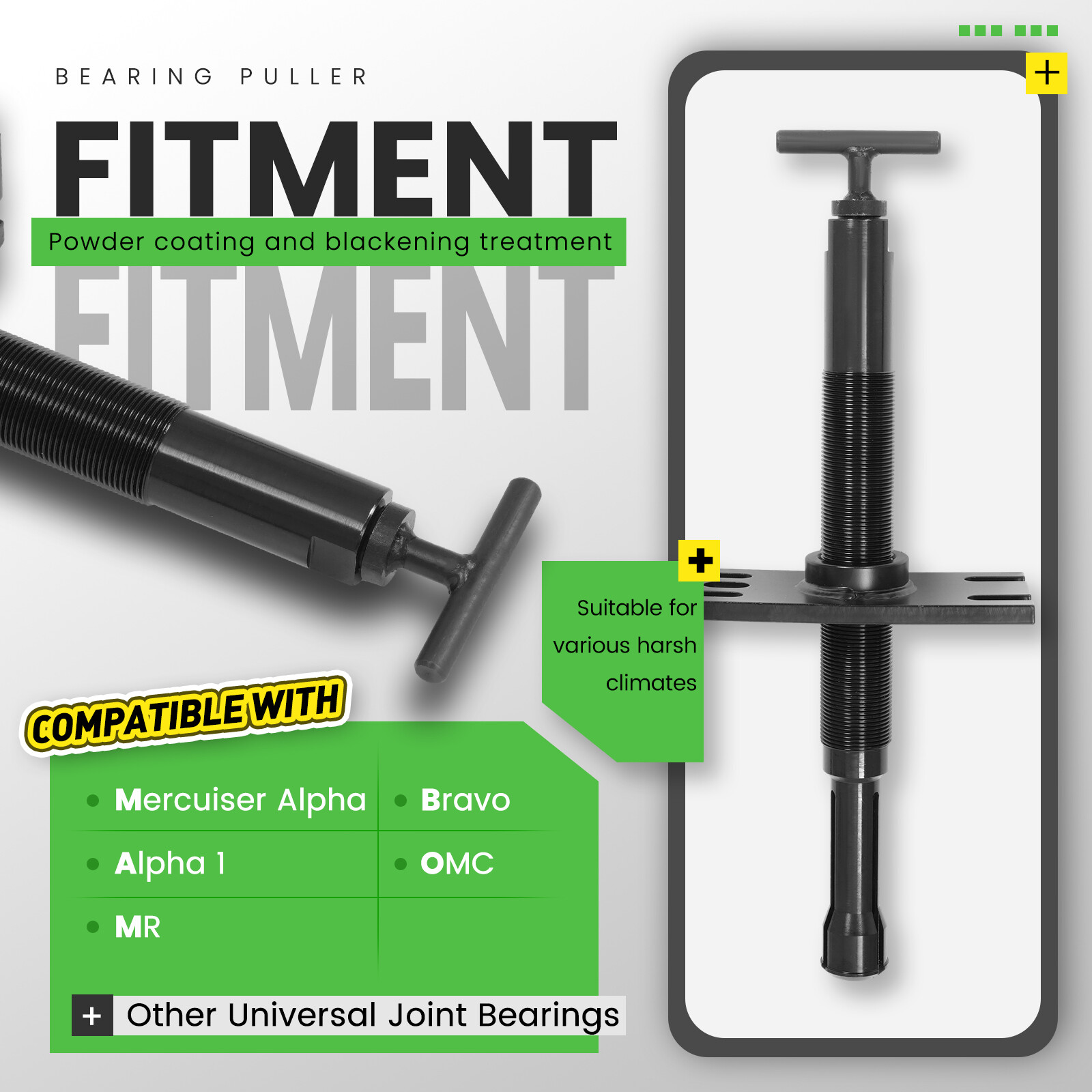 Gimbal Bearing Puller + Alignment Tool For Mercruiser Alpha Bravo OMC Volvo Boat