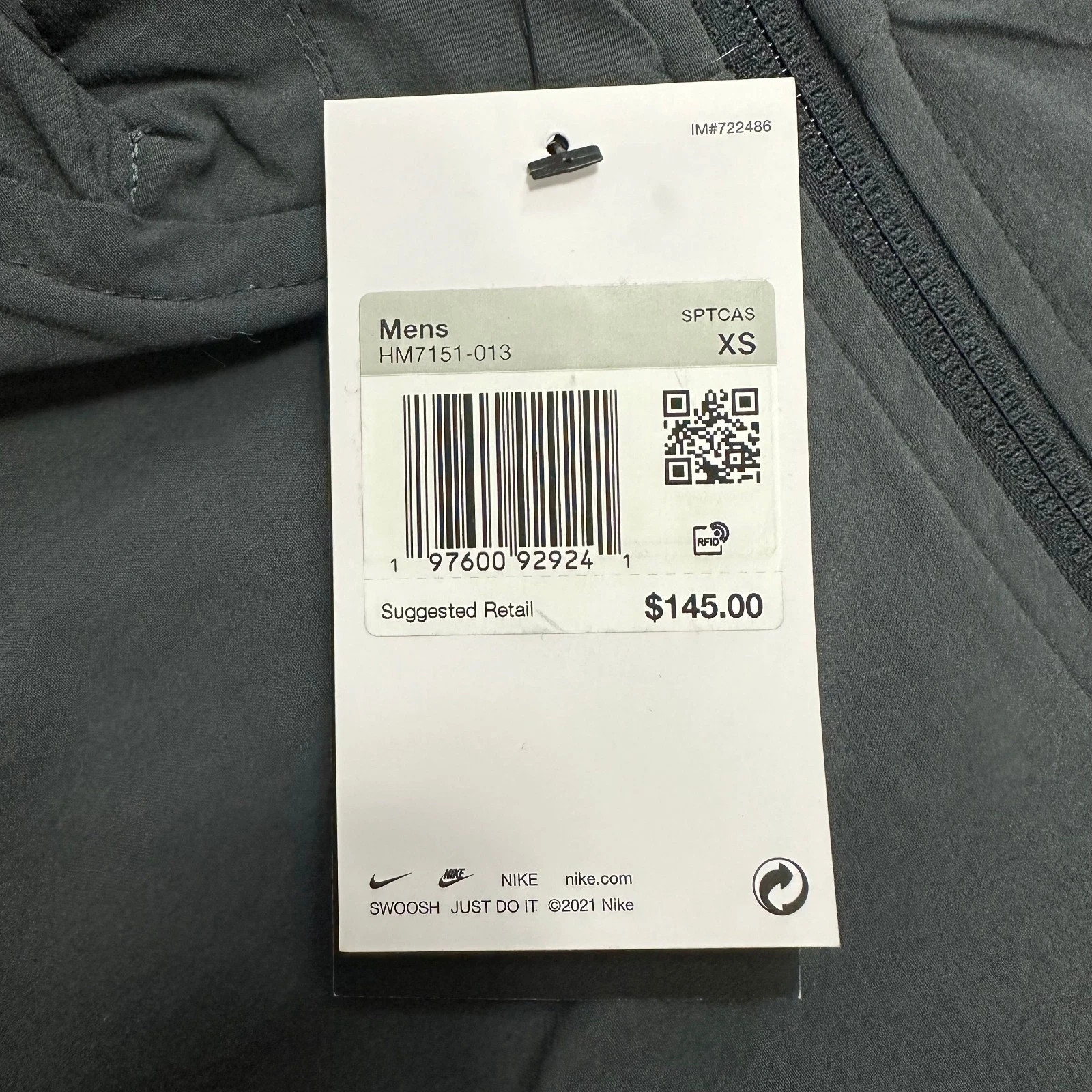 Nike Tech Woven "Black" Gray Green Windbreaker Jacket HM7151-013 Men's Size XS