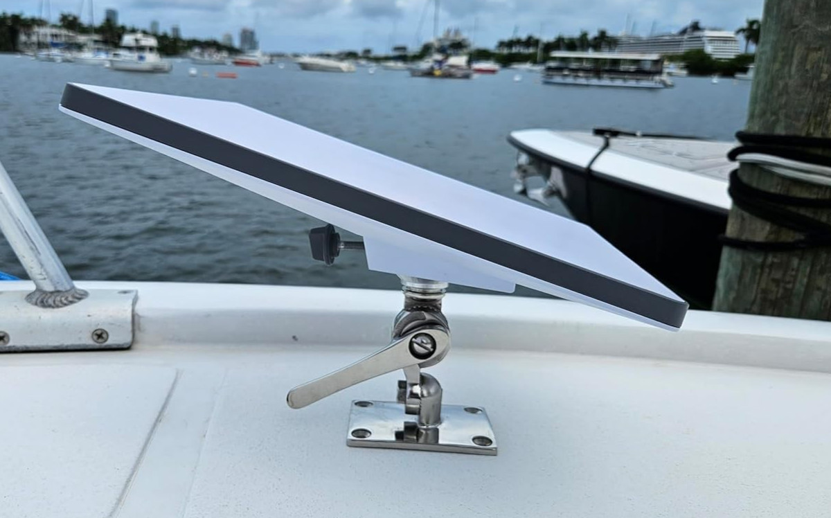 Adjustable Fixed Mount for Starlink Mini Antenna - Marine Grade 316 SS Boat