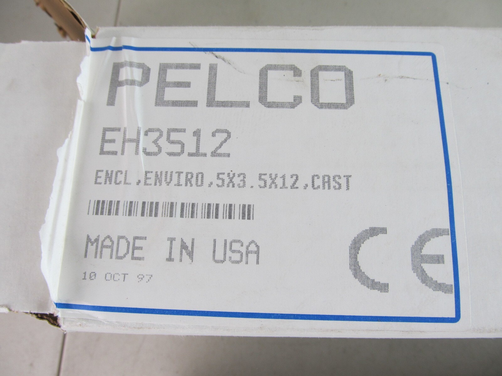 PELCO EH3512 5 x 3.5 x 12" Small Aluminum Enclosure, New, Open Box