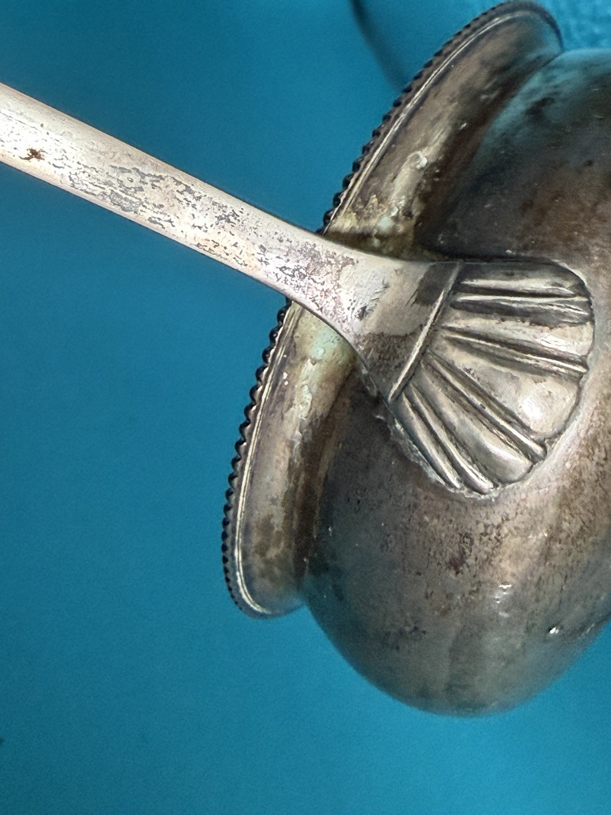 Antique 18th c. English Silver Toddy Punch Ladle