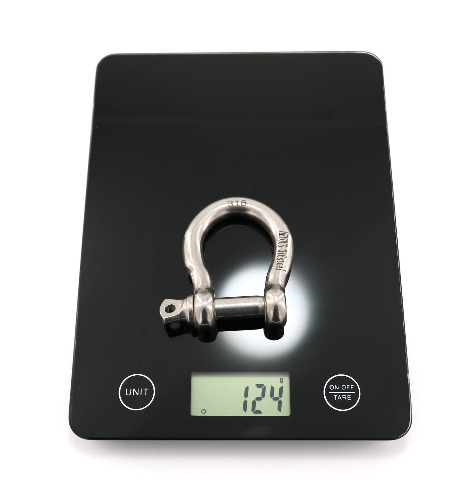 316 Stainless Steel Marine 3/8 in Bow Shackle D Ring, 2-Pack