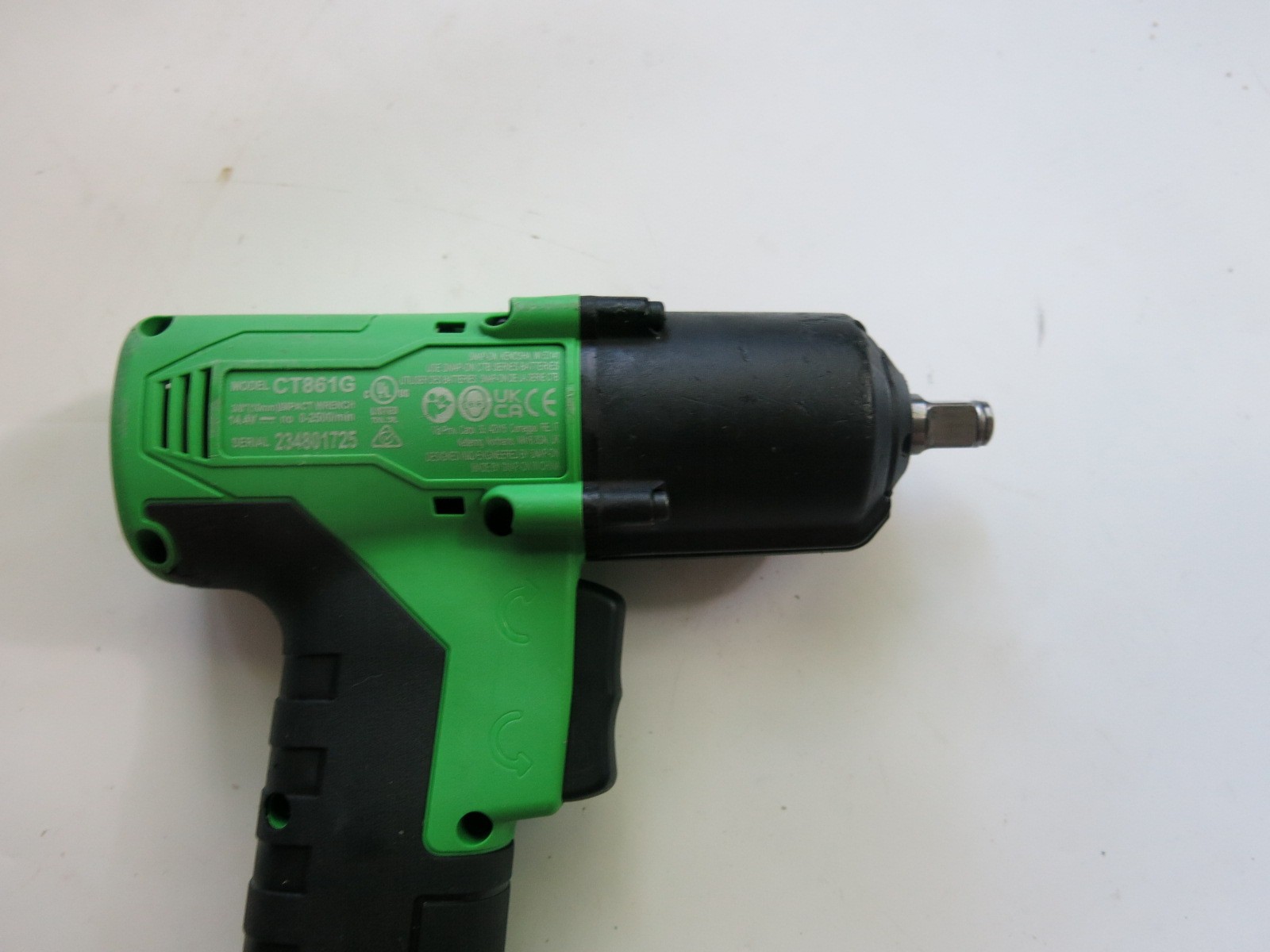 Snap-on Tools CT861 14.4v 3/8" Drill Cordless Impact Wrench Nice Rare Green