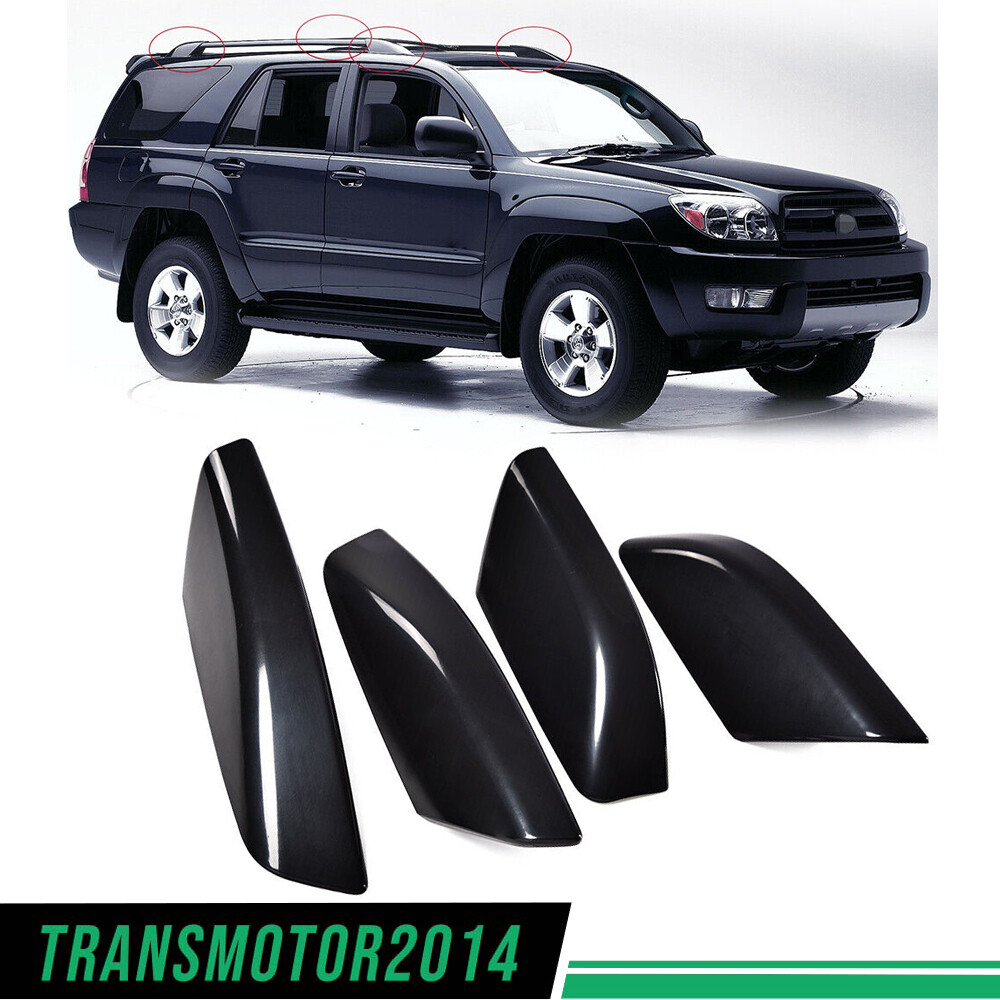 Fit For Toyota 4Runner 2003-2009 4Dr Roof Rack Bar Rail End Cover Shell Cap 4PCS