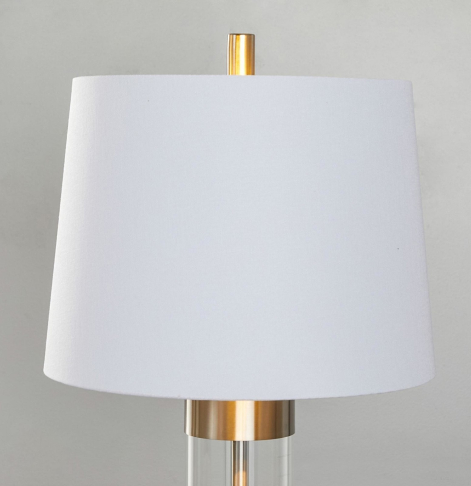 SET OF 2 LumiSource Glacier Table Lamp Clear Glass Bedroom Living Room Lamp