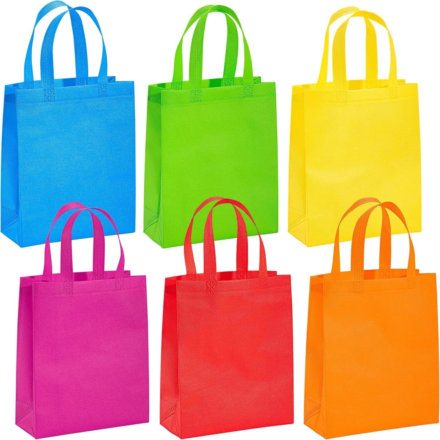 30 X Non-woven Party Bags Treat Tote Bags with Handles with 6 Colours 25x10x29cm