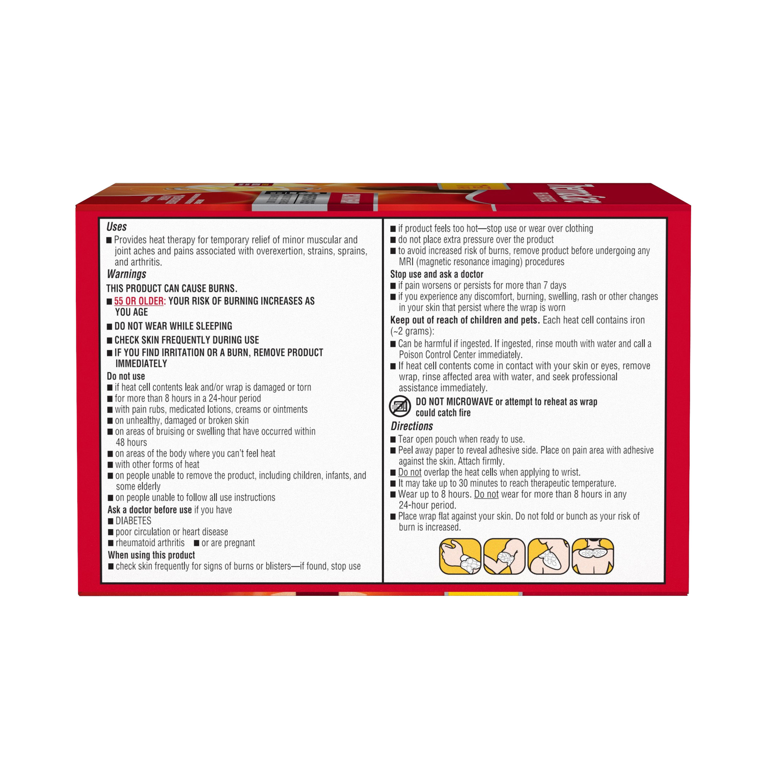 Thermacare Neck, Wrist & Shoulder, Back 11 Heatwraps, Pain Relief, Odor Free NEW