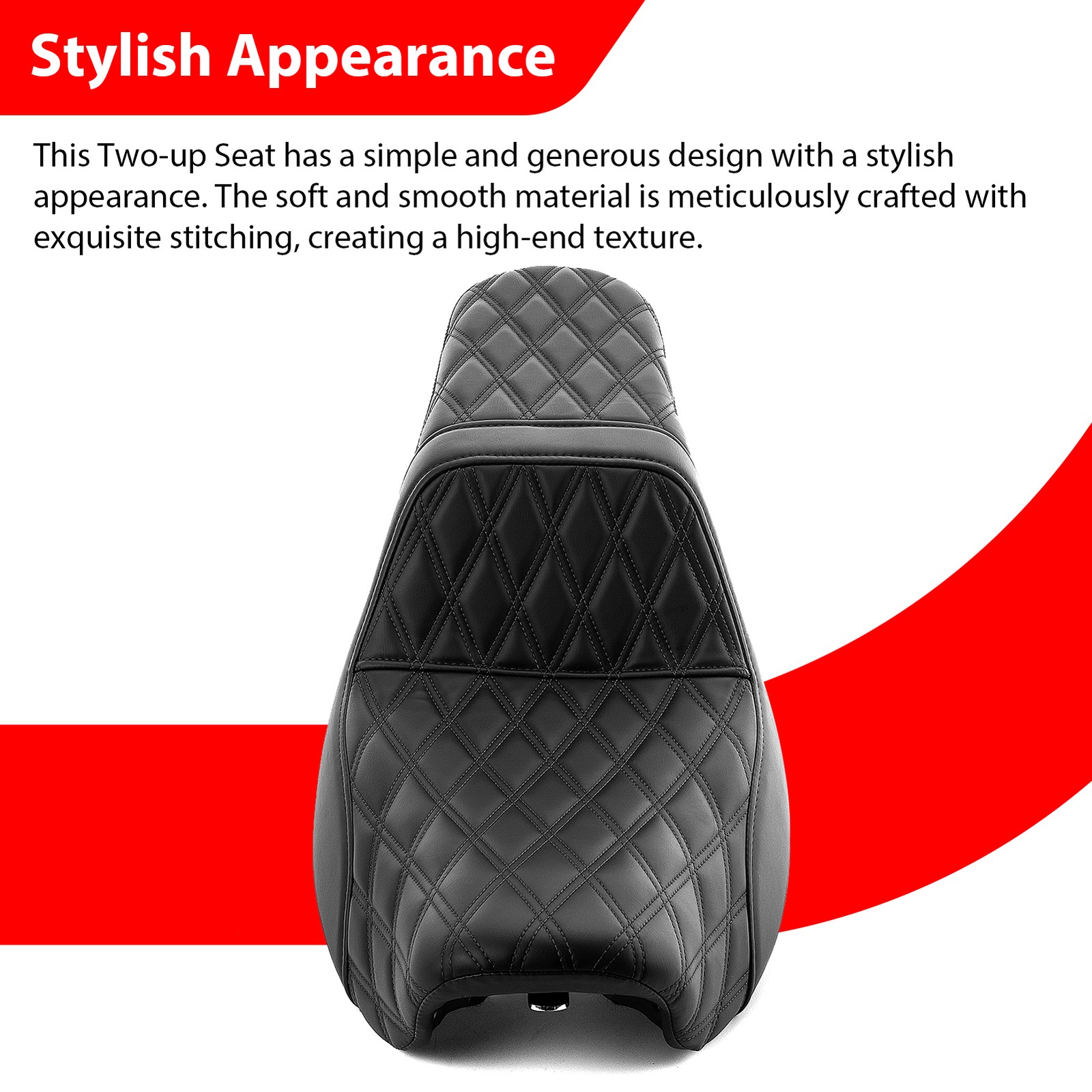 Diamond check Black Two-up Seat Fit Harley Dyna Street Bob FXDB 2006-2017