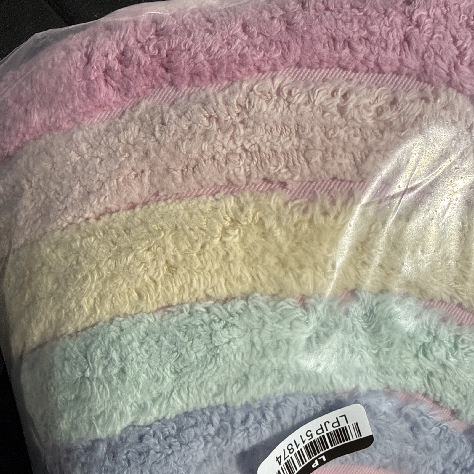 Pottery Barn Teen Anywhere Beanbag Candlewick Rainbow Blush - 31" - New
