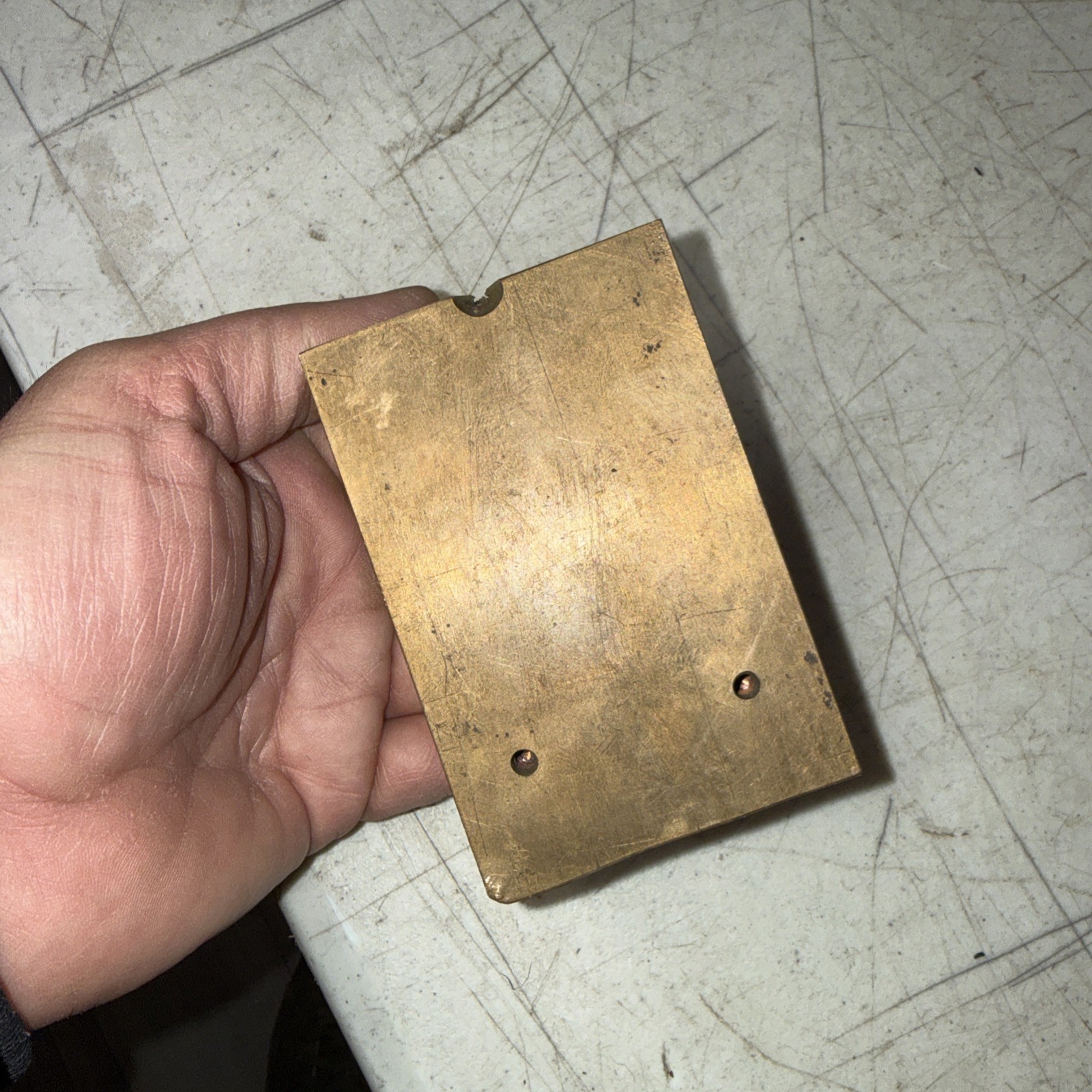 Vintage V-BLOCK 3 3/4” By 2 1/2” Made Of Solid Brass