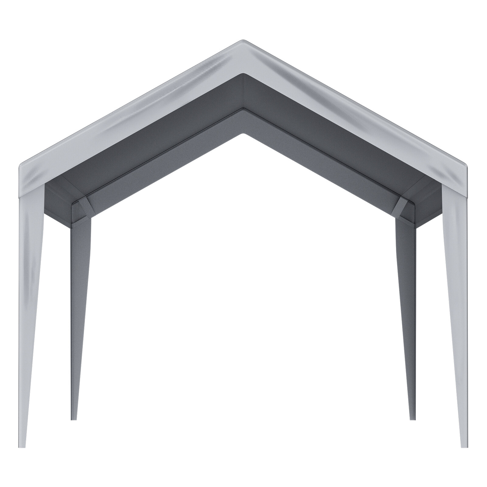 VEVOR Carport Replacement Canopy Car Shelter Tent Cover 10 x 20 ft Grey