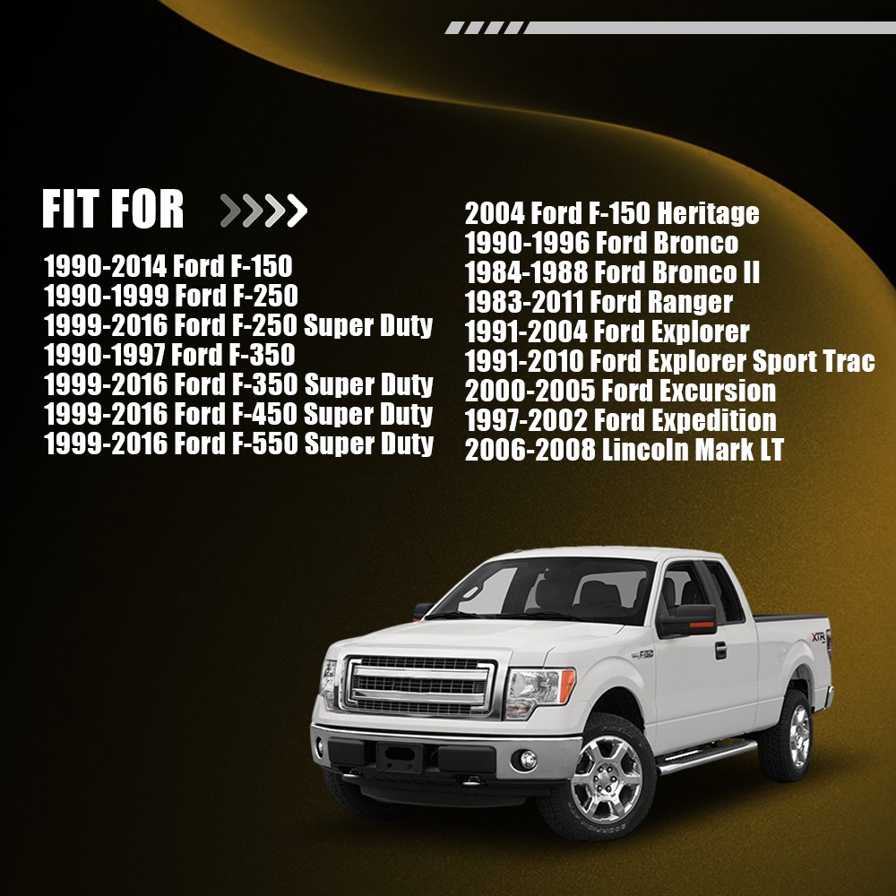 LED License Plate Light w/Wiring Harness Socket for 99-16 Ford F250 F350 F450 SD