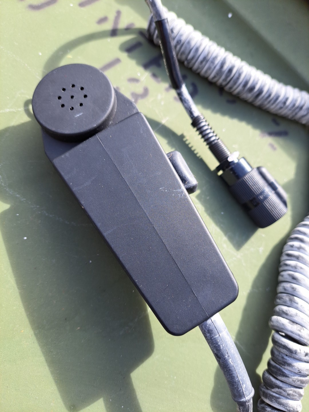 NOS Vintage M80/U Dynamic Radio Microphone Handset ARMY NAVY Old Style Plug M80