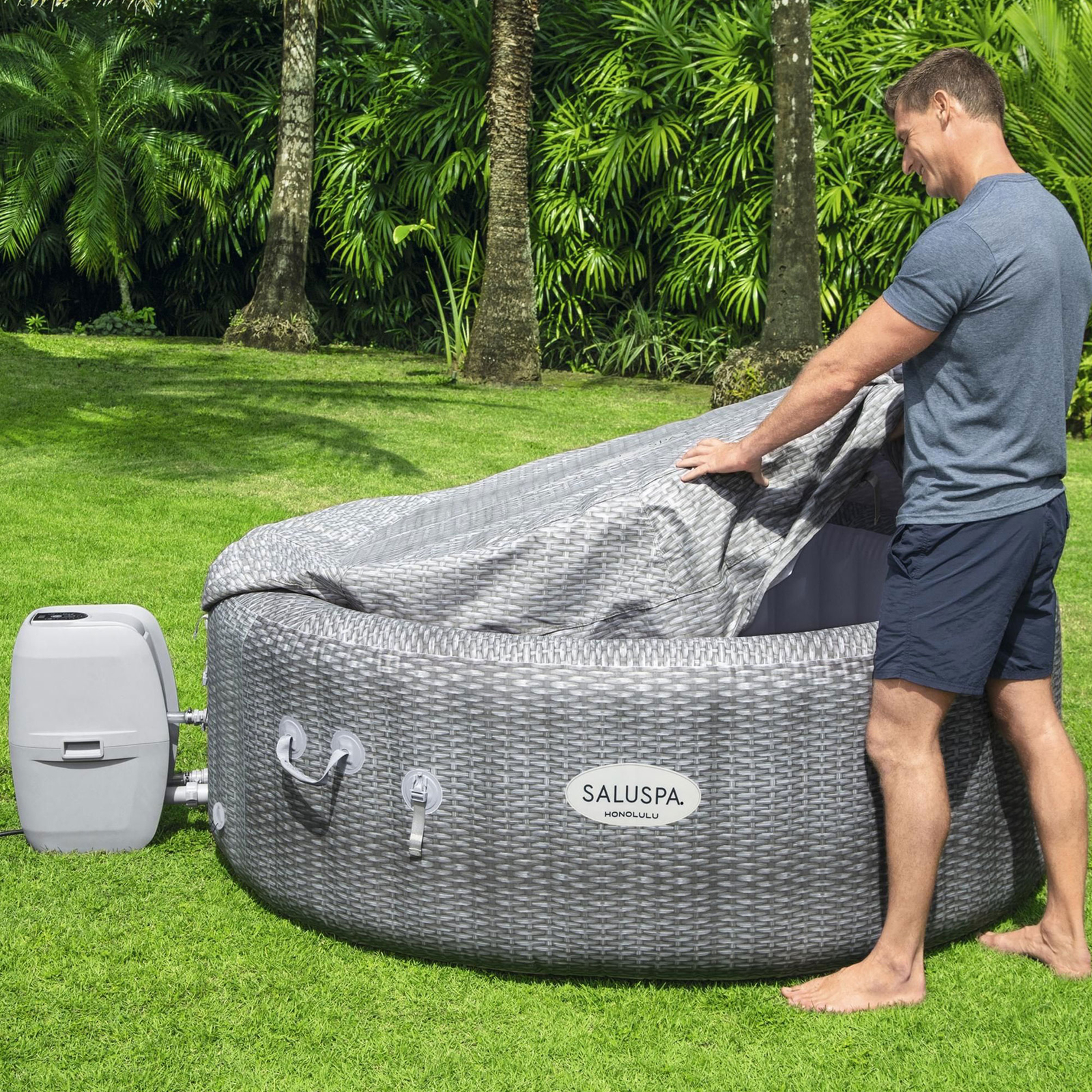 Bestway SaluSpa AirJet 6 Person Honolulu Inflatable Hot Tub Spa (Open Box)