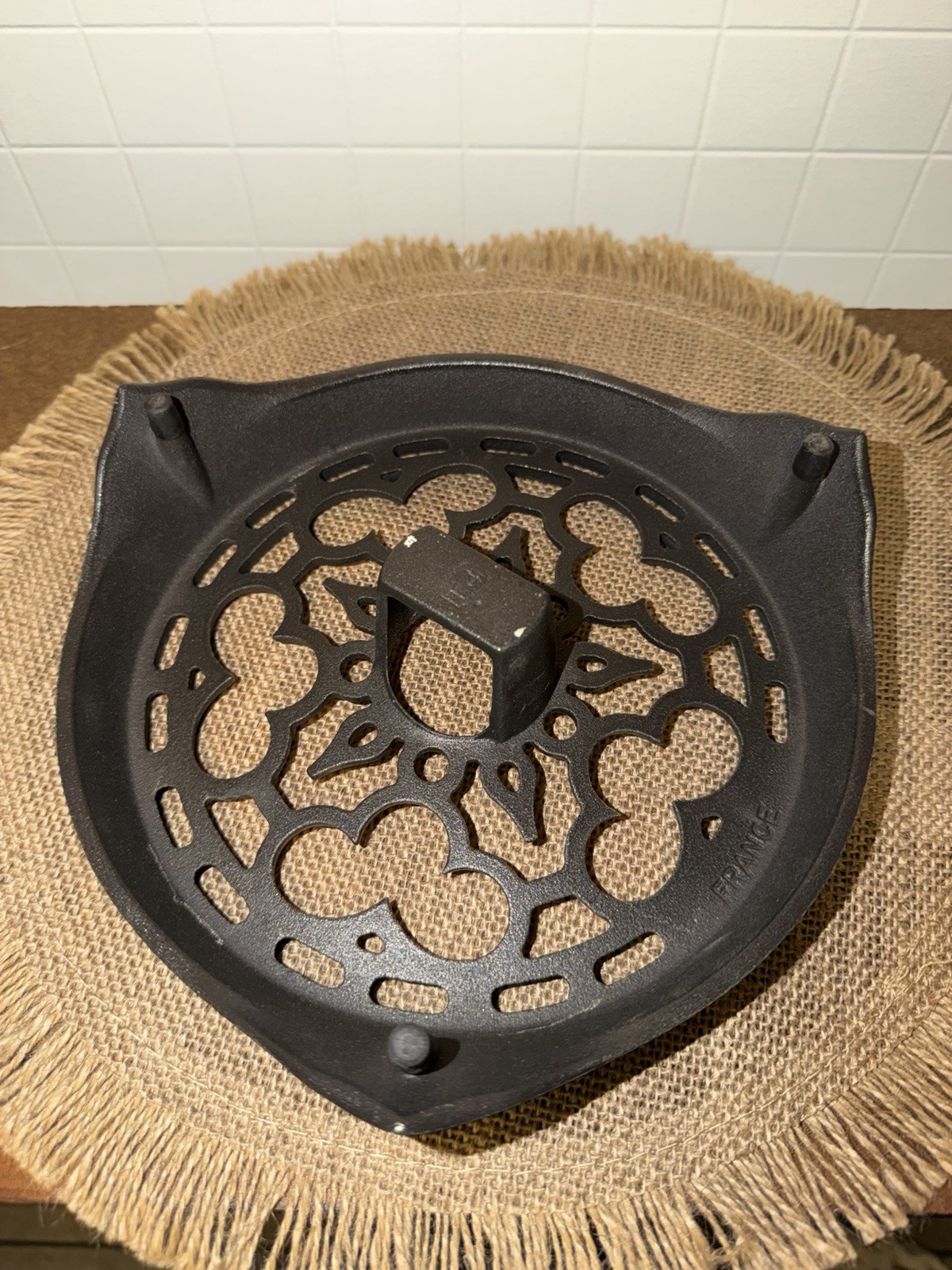 Le Creuset Enameled Cast Iron Deluxe Round Trivet, with Candle Warmer.
