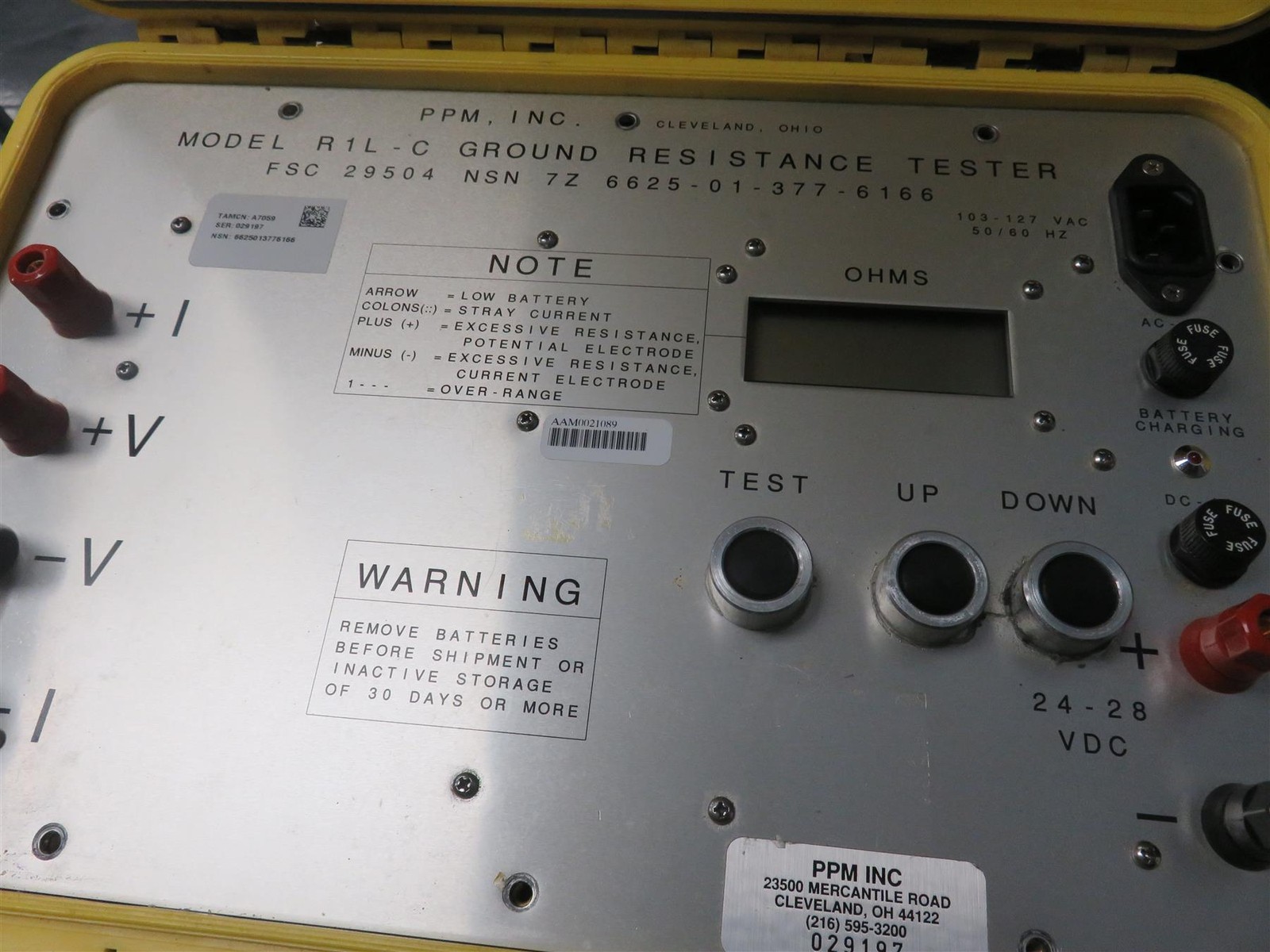 PPM Instruments R1L-C Ground Resistance Tester