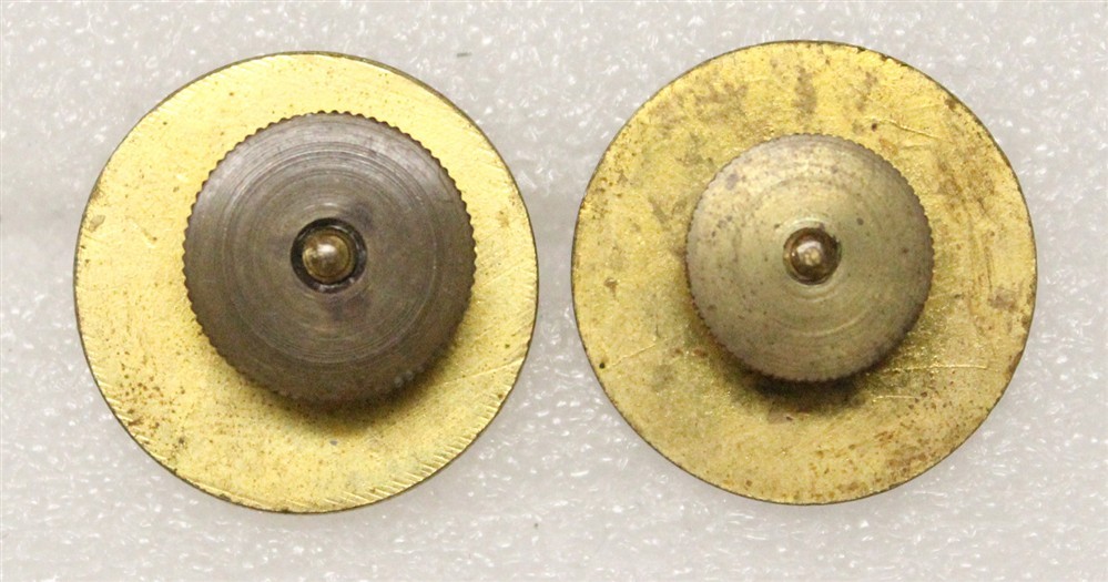 Btry B, 15th Field Artillery set - Army Enlisted Collar Disc, 1920's, gilt, s/b