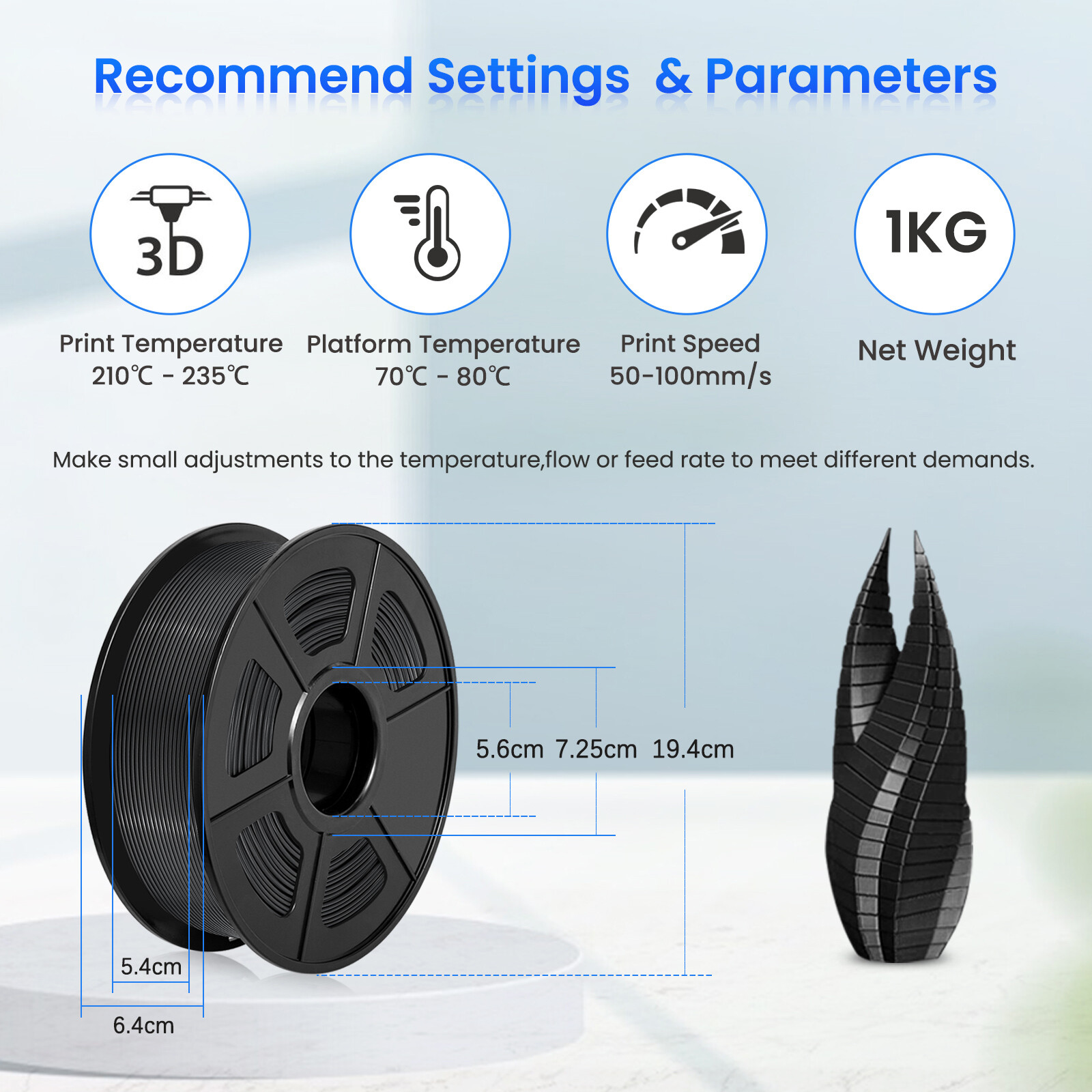 10×1KG SUNLU PLA Matte Meta PLA+ PETG SILK ABS 1KG TPU500G 3D Printer Filament