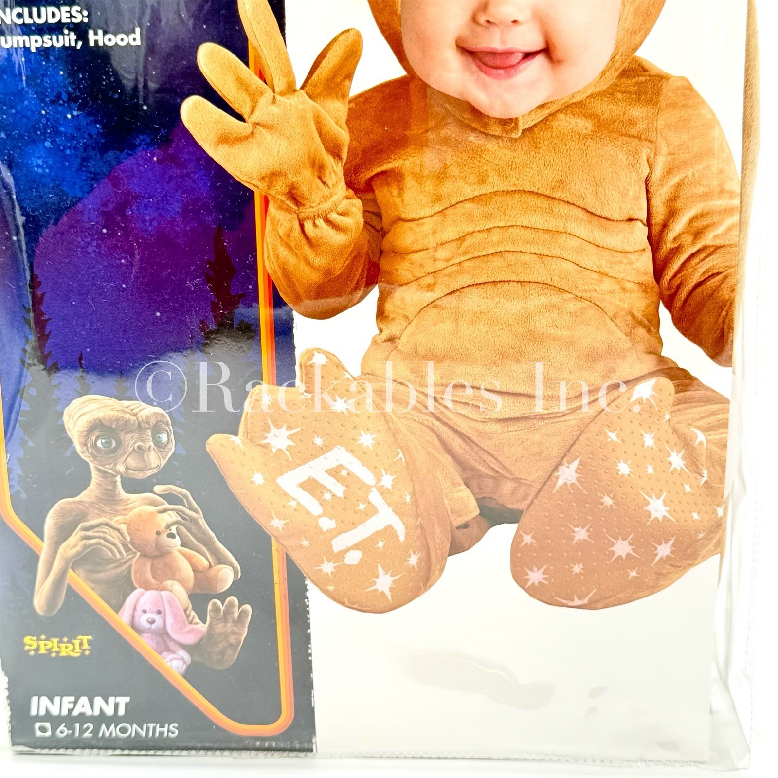 Spirit Halloween Baby E.T. Jumpsuit Costume E.T. The Extra-Terrestrial Size Vary