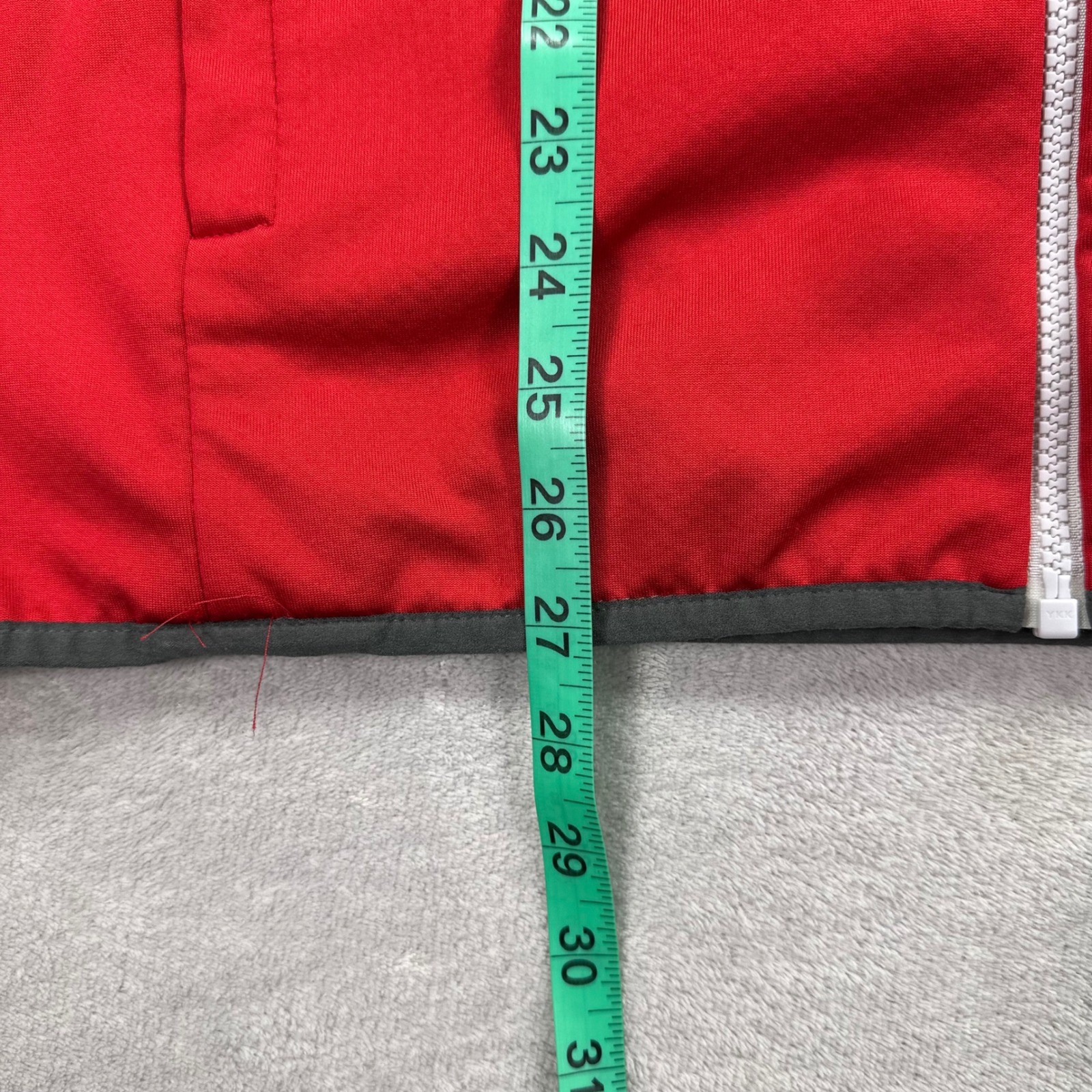 KJUS Denholm Jacket Men XL Red Full Zip Lightweight Technical Midlayer Outdoors